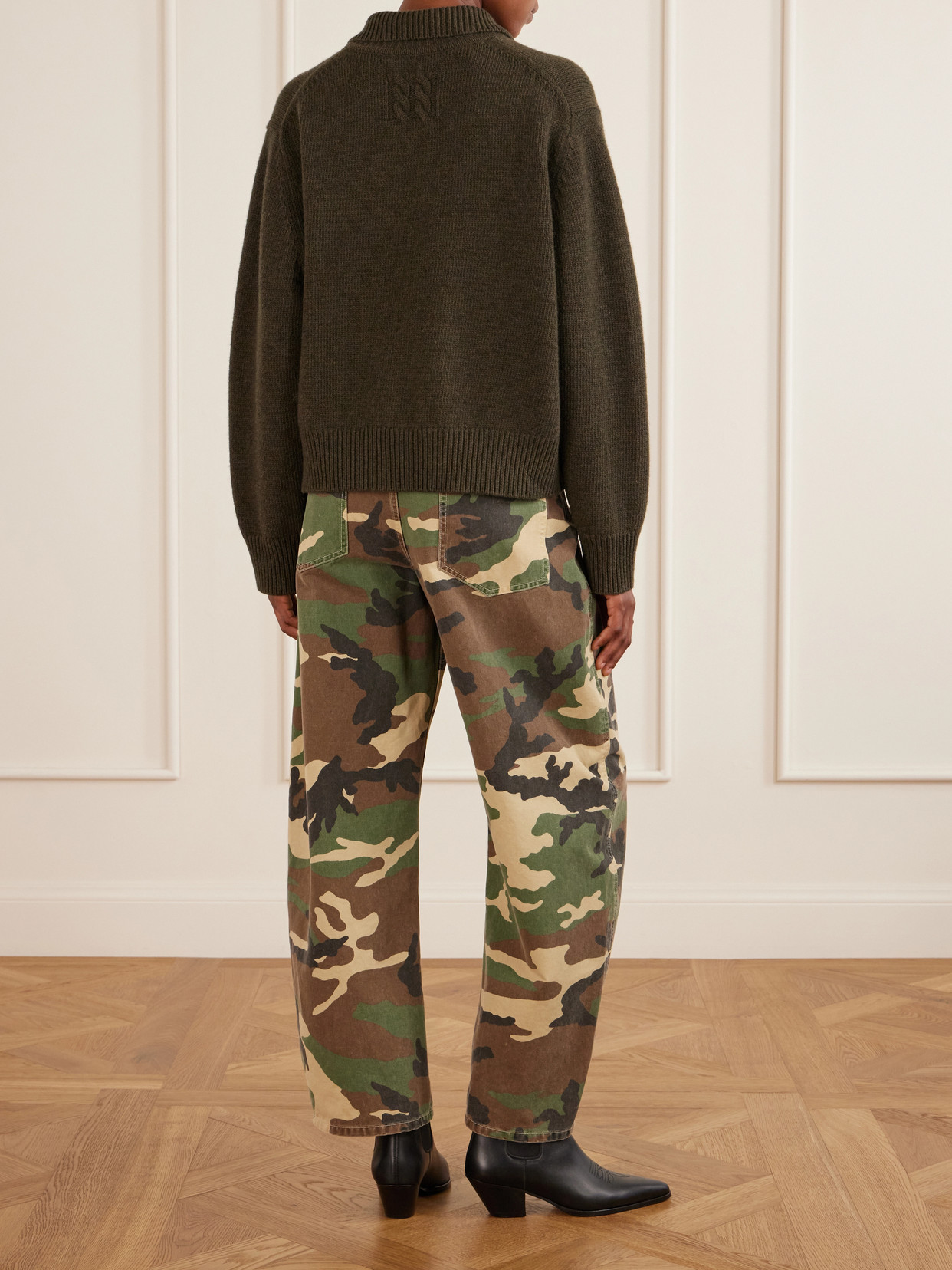 Nili Lotan Long-sleeved Knitted Pullover In Green