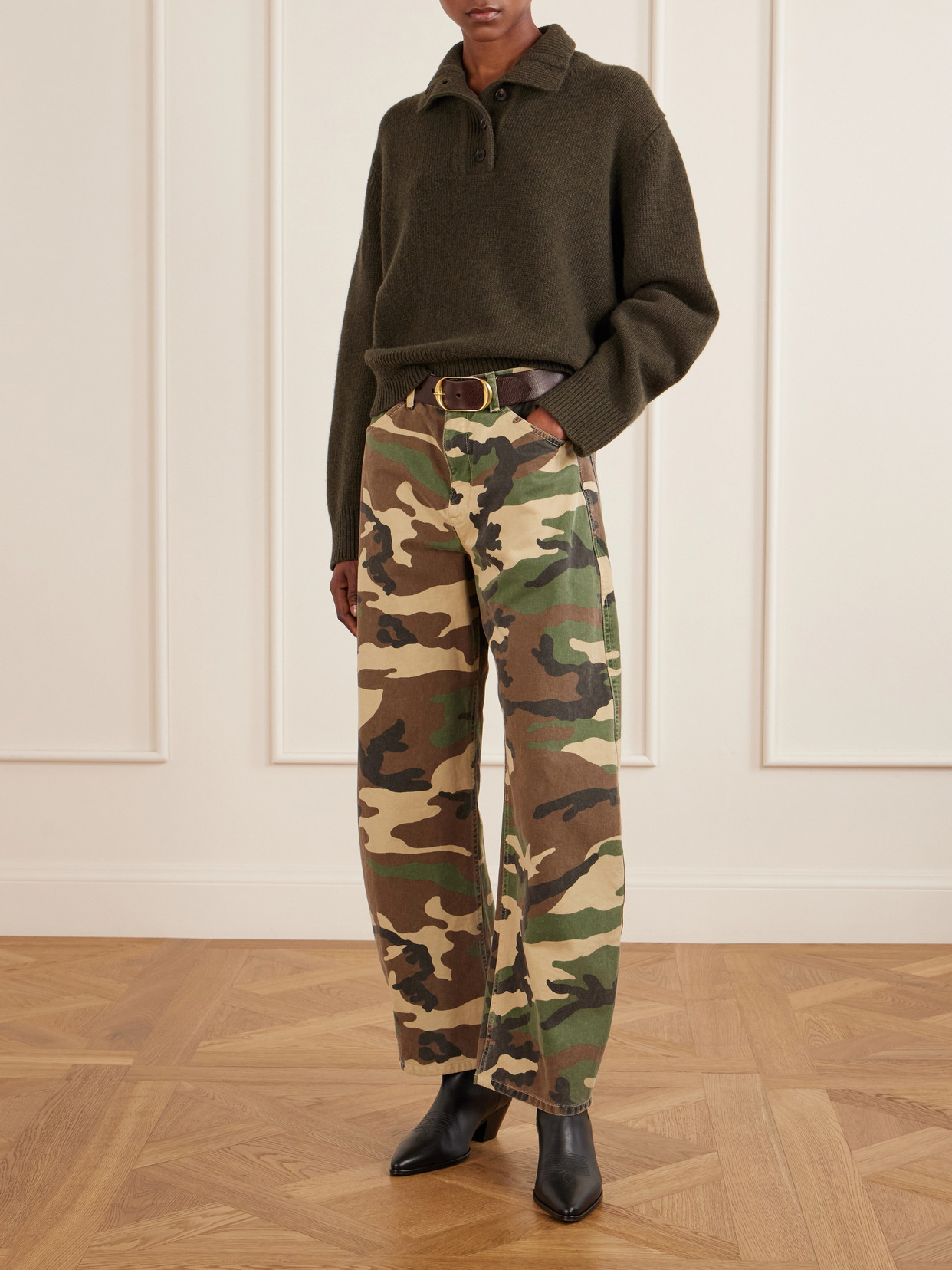 Nili Lotan Long-sleeved Knitted Pullover In Green