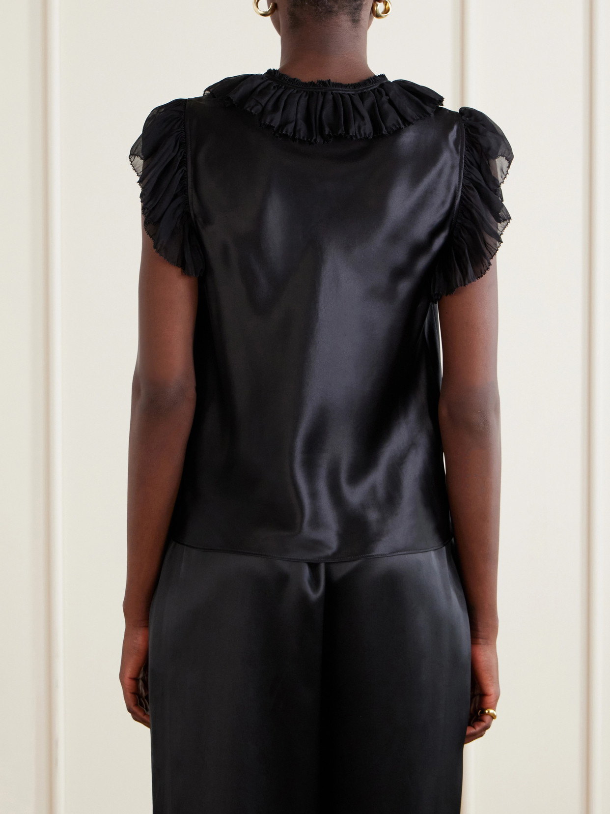 Ilyana Ruffled Silk Blouse