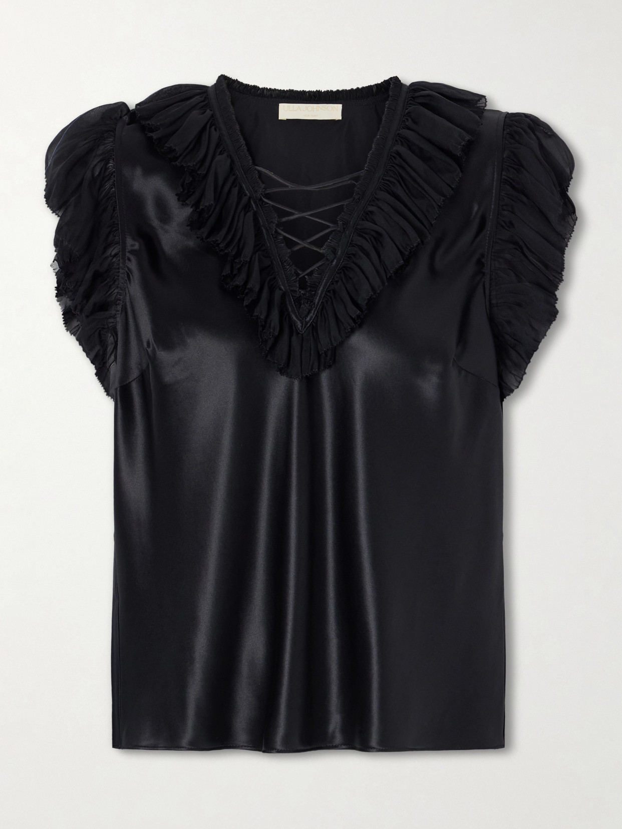 Ilyana Ruffled Silk Blouse