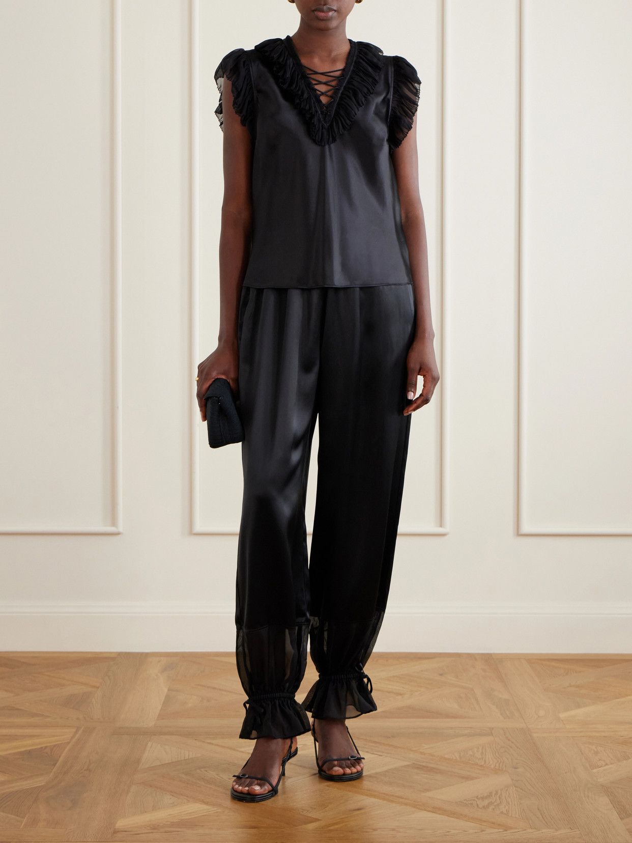 Ilyana Ruffled Silk Blouse