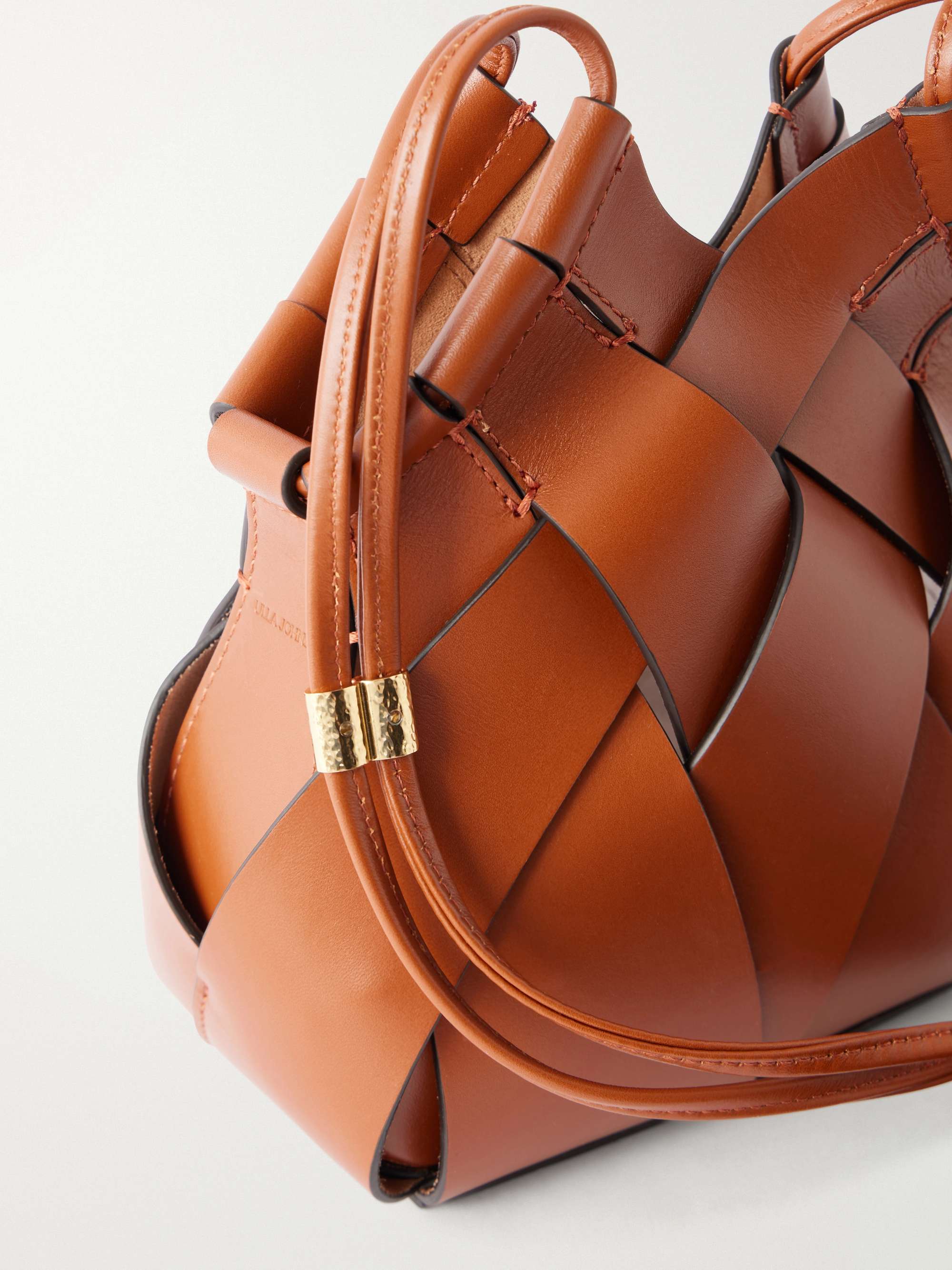 ULLA JOHNSON Charlotte woven leather shoulder bag | NET-A-PORTER