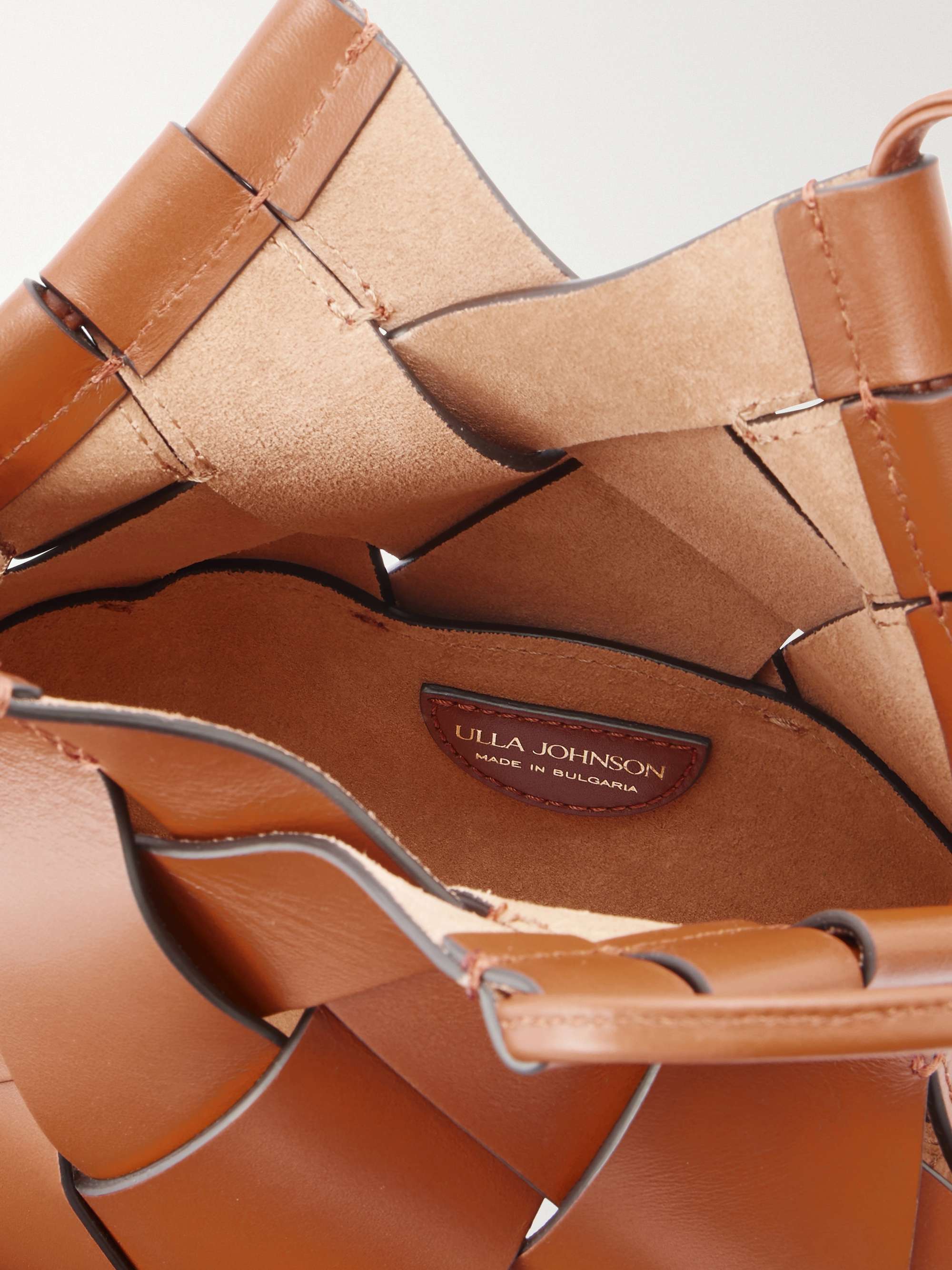 ULLA JOHNSON Charlotte woven leather shoulder bag | NET-A-PORTER