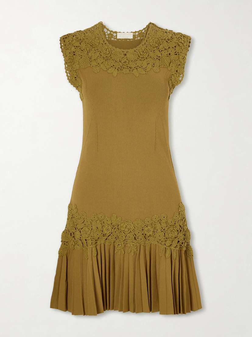 Ulla Johnson Noemie Crochet-trimmed Ribbed Mini Dress | Thumbnail 5