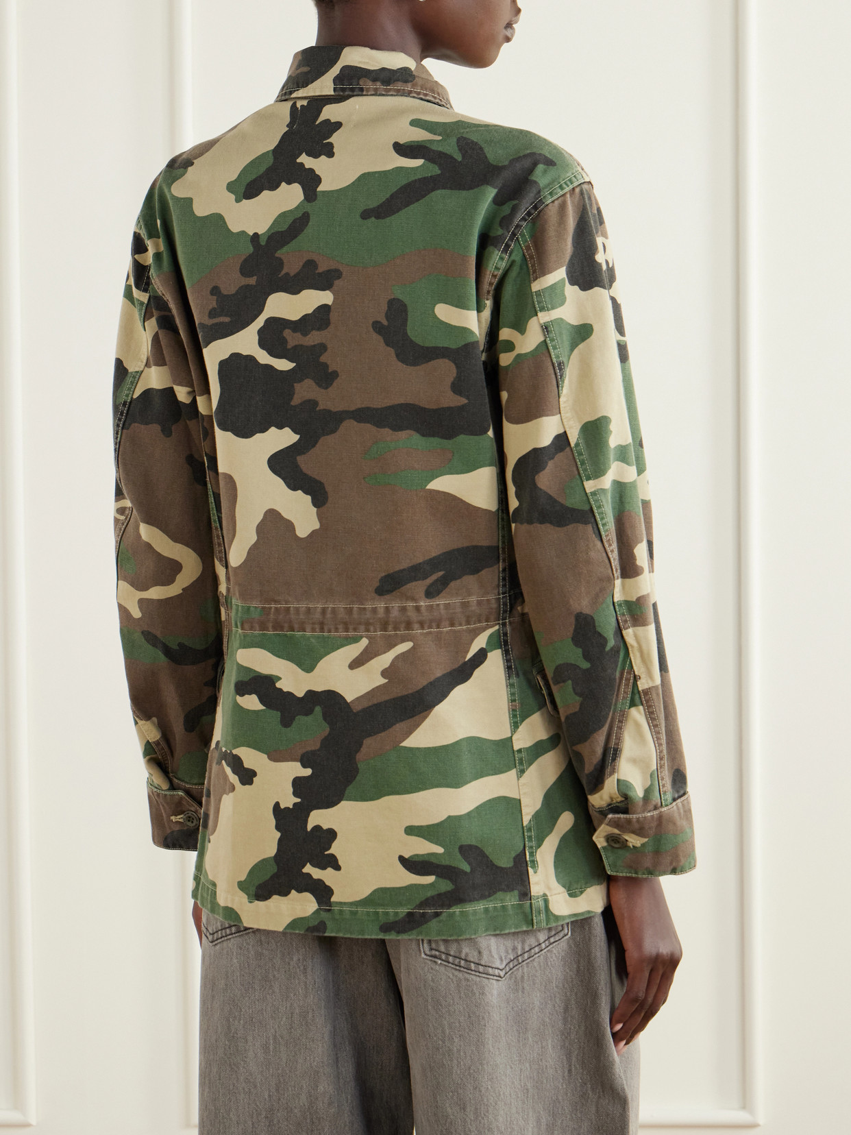 Sacha Camouflage-Print Cotton-Drill Jacket