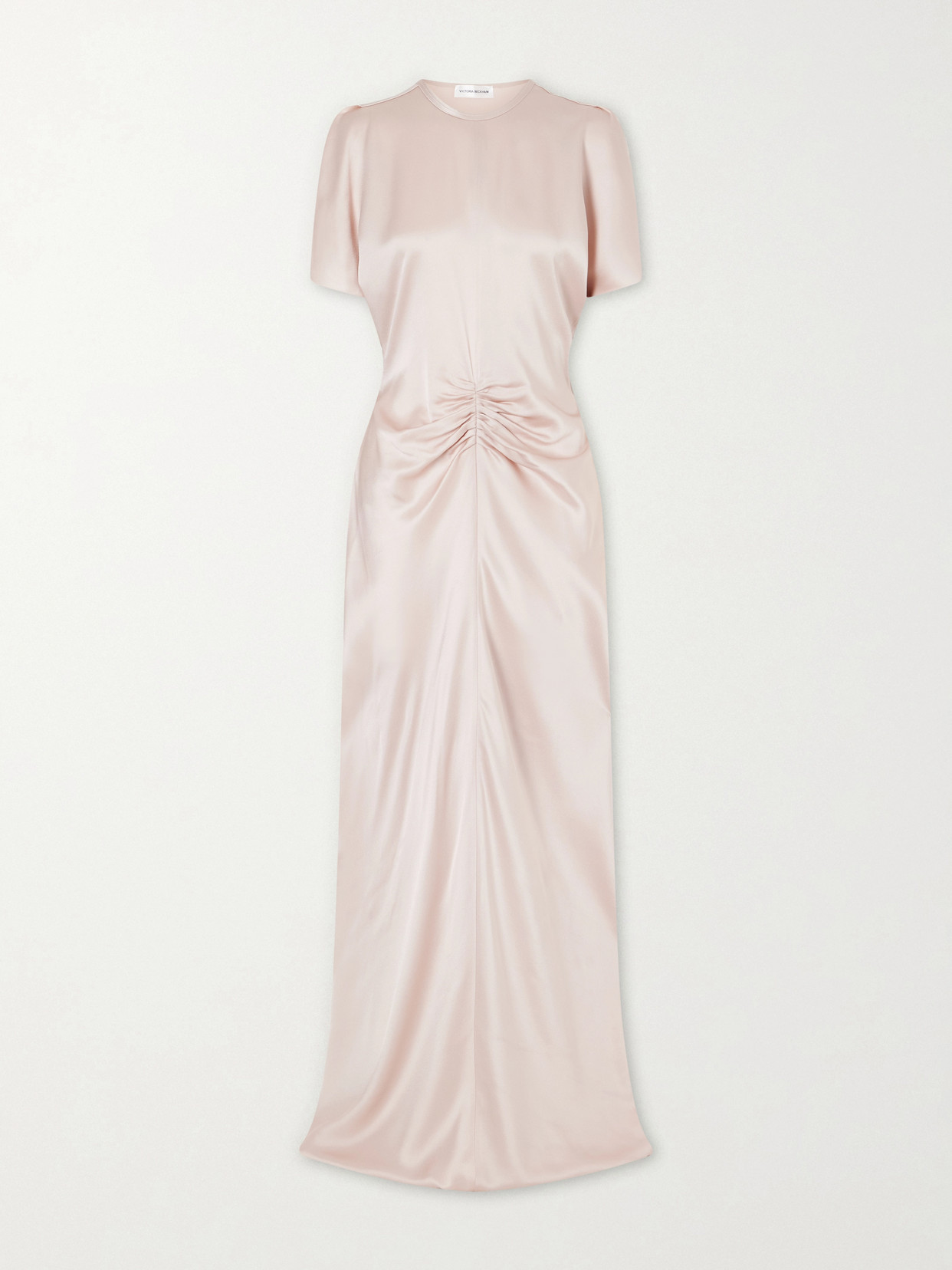 Victoria Beckham - Isabella Ruched Satin Maxi Dress - Pink