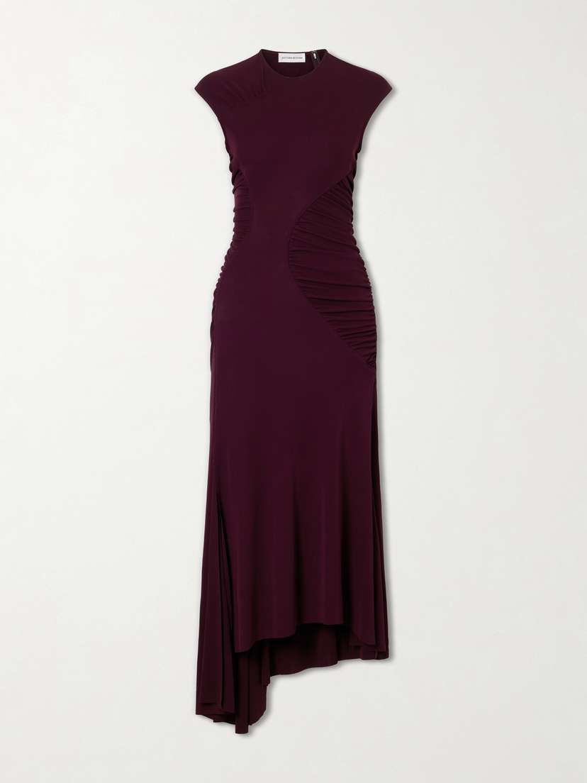 Victoria Beckham Gathered Jersey Midi Dress | Thumbnail 5 Victoria Beckham Gathered Jersey Midi Dress | Thumbnail 5