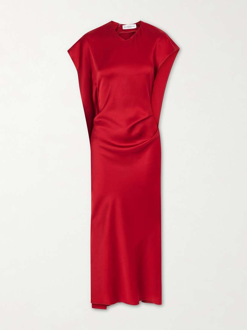 Victoria Beckham Satin Midi Dress