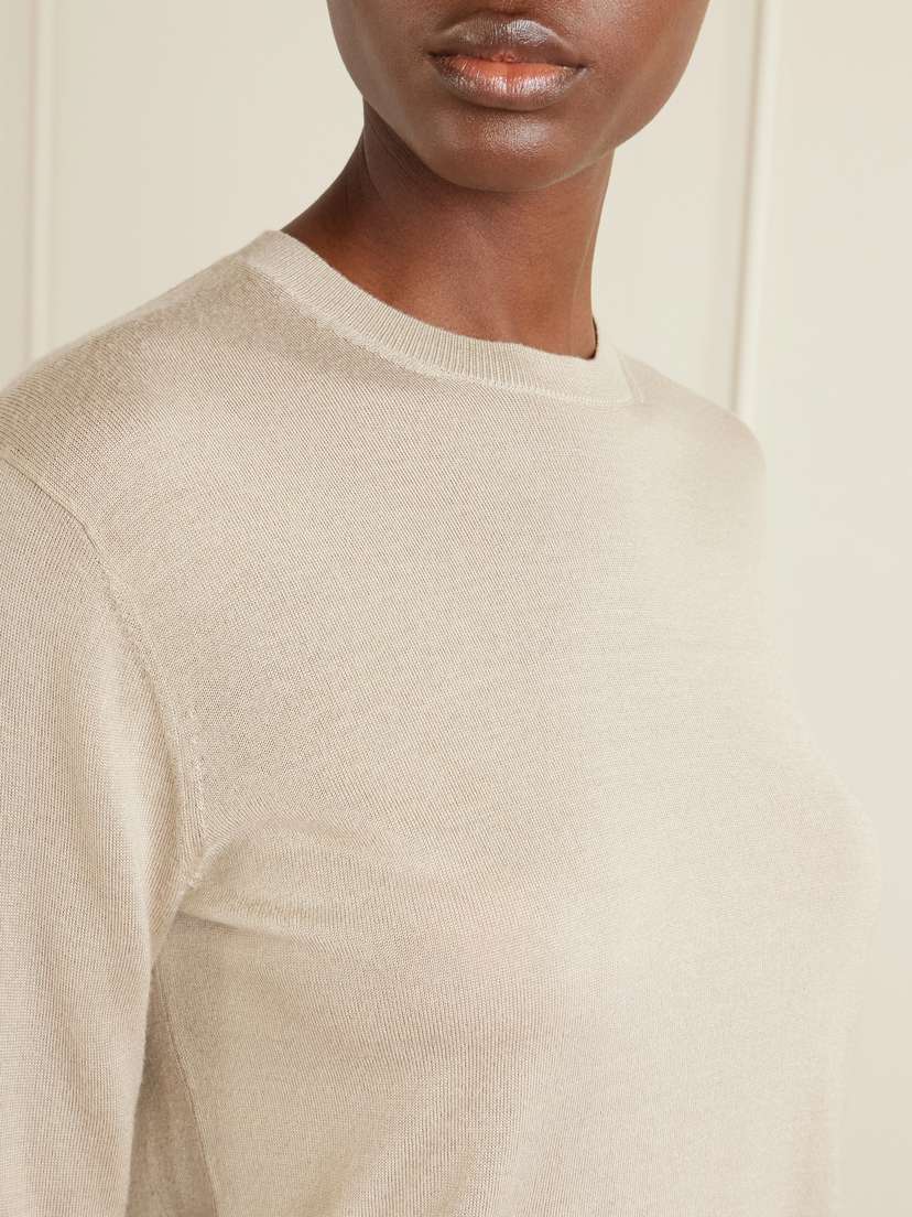 TOTEME Wool And Silk-blend Sweater | Thumbnail 5 TOTEME Wool And Silk-blend Sweater | Thumbnail 5