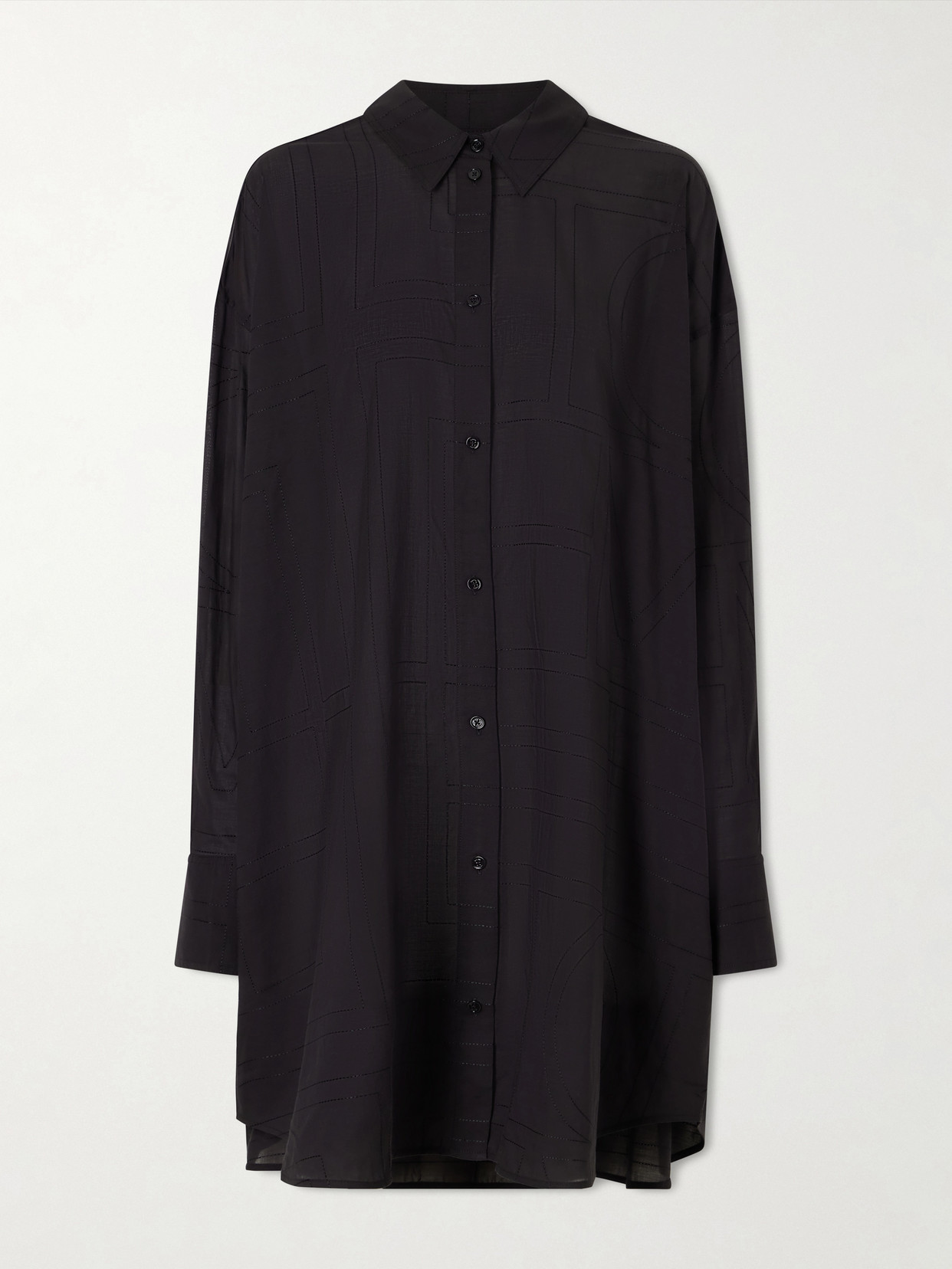 Totême Organic Cotton And Lyocell-blend Shirt In Black