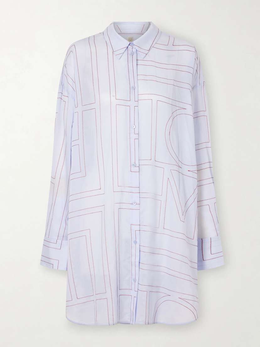 TOTEME Embroidered Lyocell And Cotton-blend Shirt