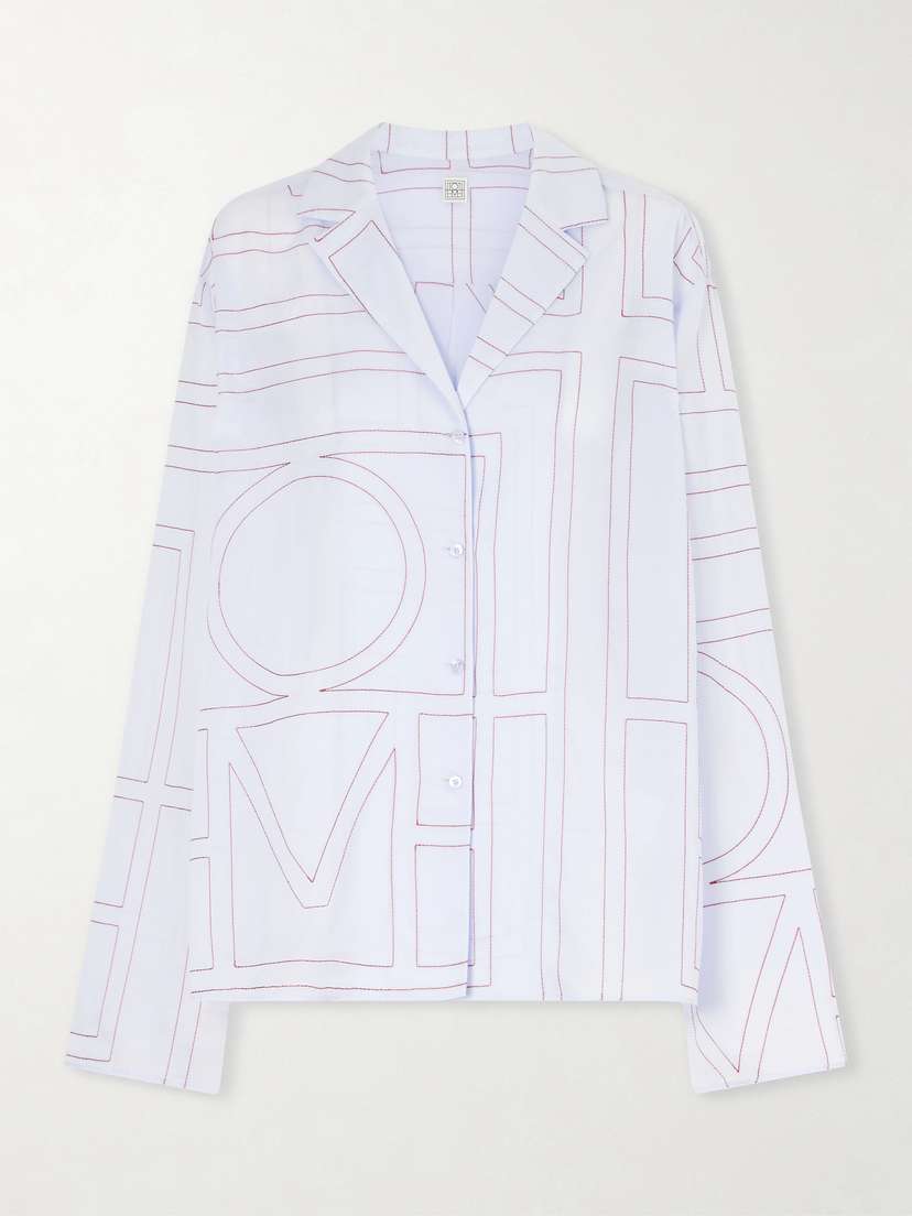 TOTEME Embroidered Cotton And Lyocell-blend Shirt