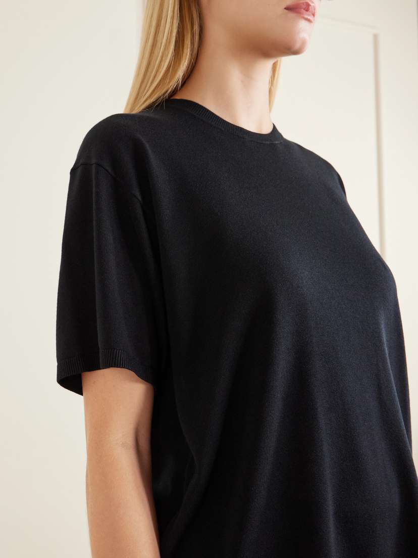 TOTEME Lyocell And Cashmere-blend T-shirt | Thumbnail 4