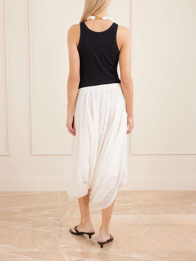 TOTEME Cocoon Pleated Lyocell And Cotton-blend Maxi Skirt | Thumbnail 3 TOTEME Cocoon Pleated Lyocell And Cotton-blend Maxi Skirt | Thumbnail 3