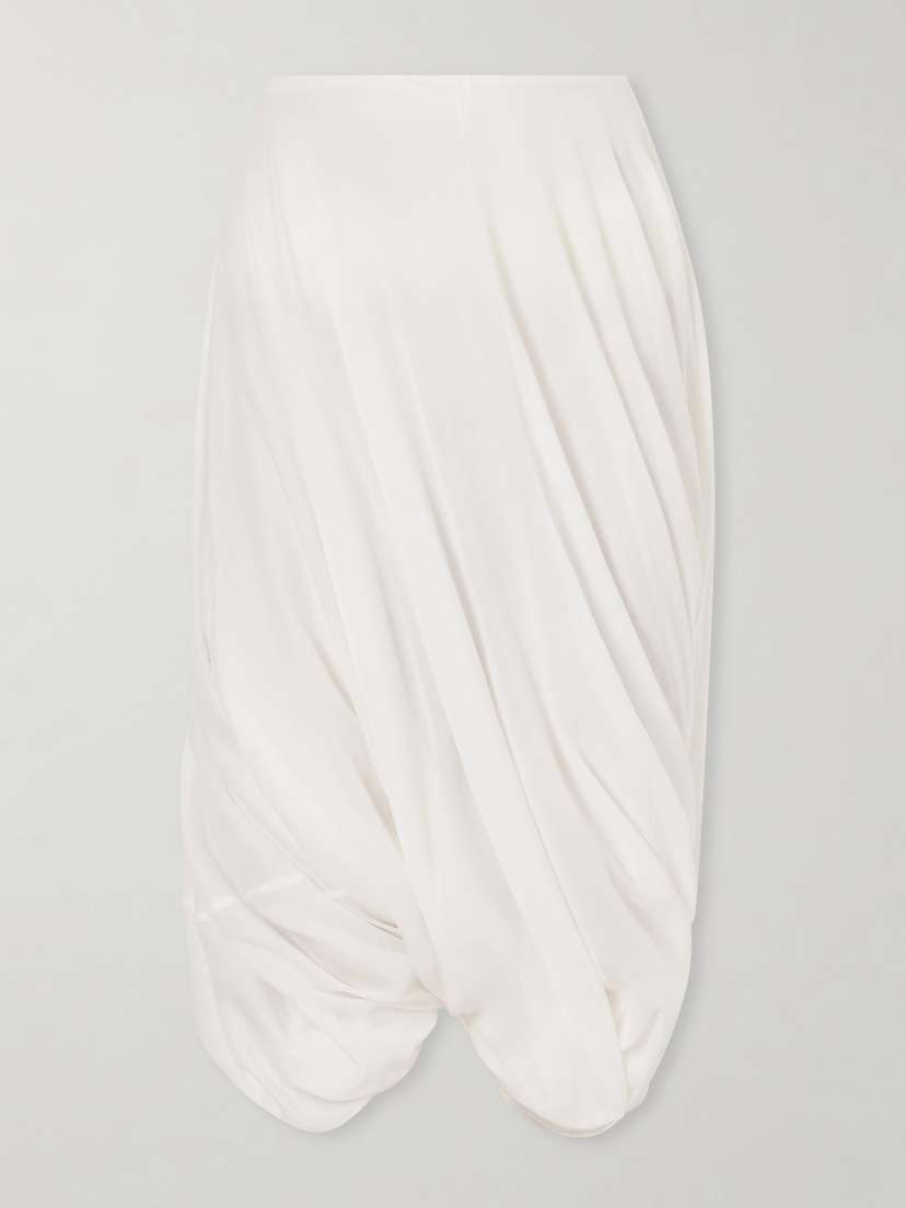 TOTEME Cocoon Pleated Lyocell And Cotton-blend Maxi Skirt