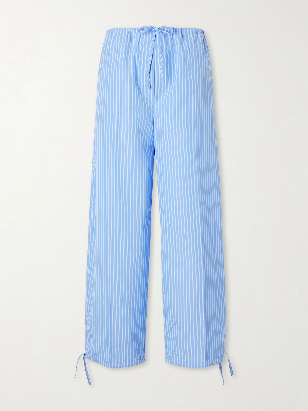 striped cotton wide leg balloon pants