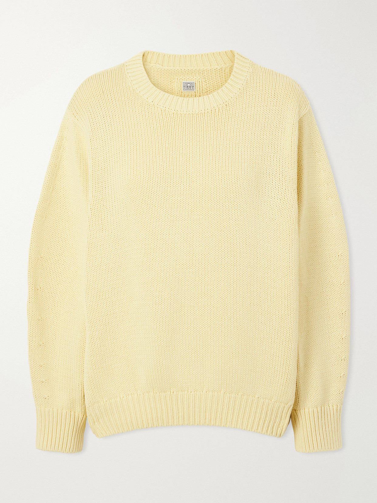 Totême Oversized Organic Cotton-blend Sweater In Yellow