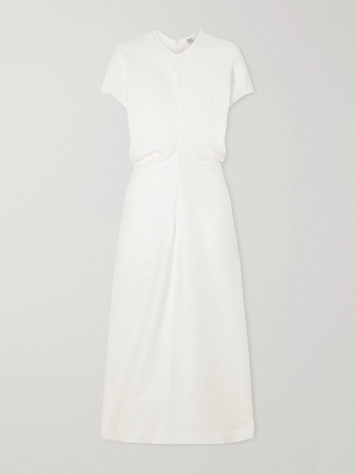 Totême Woven Maxi Dress In White