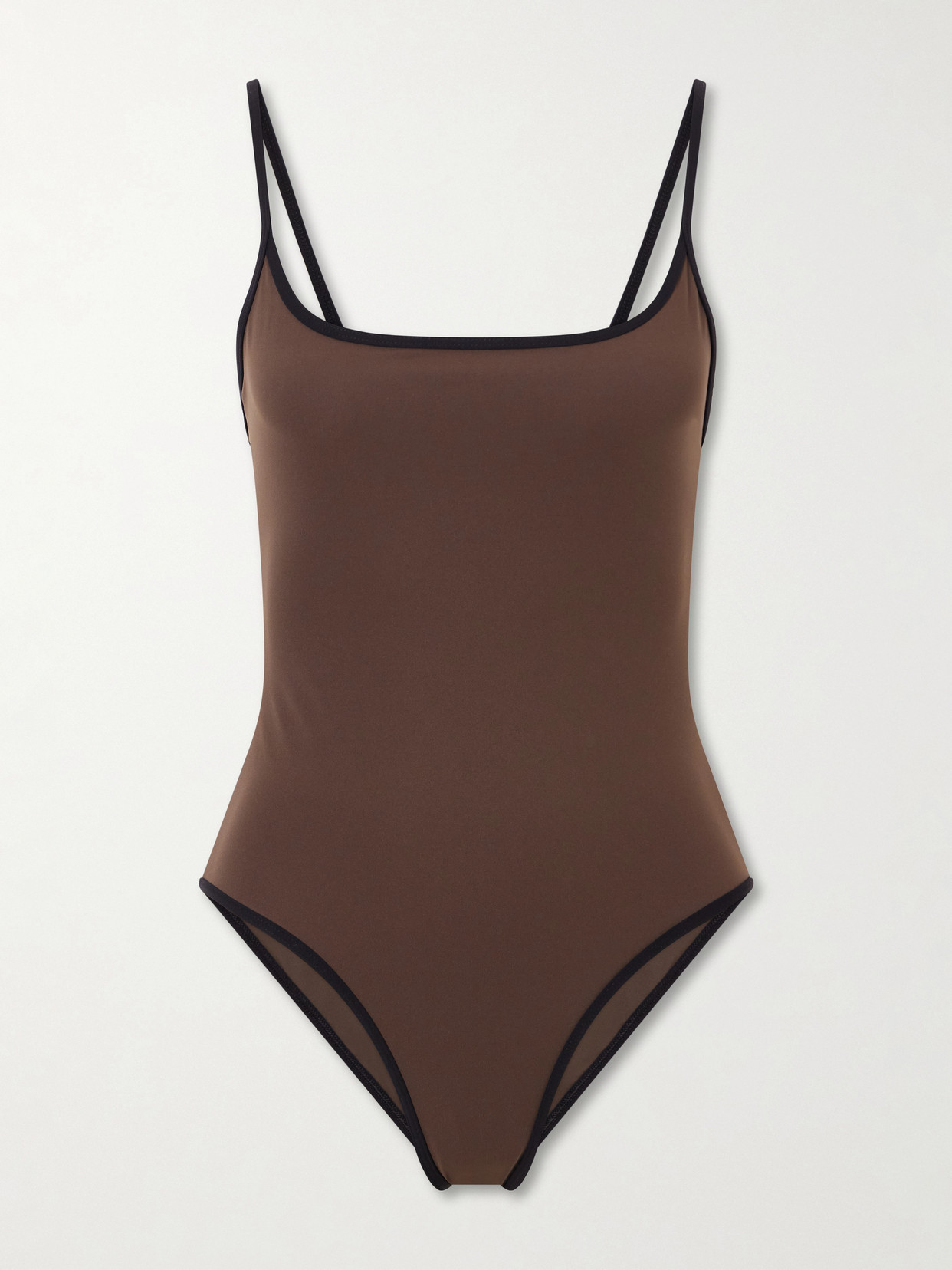 Totême Two-tone Swimsuit In Brown