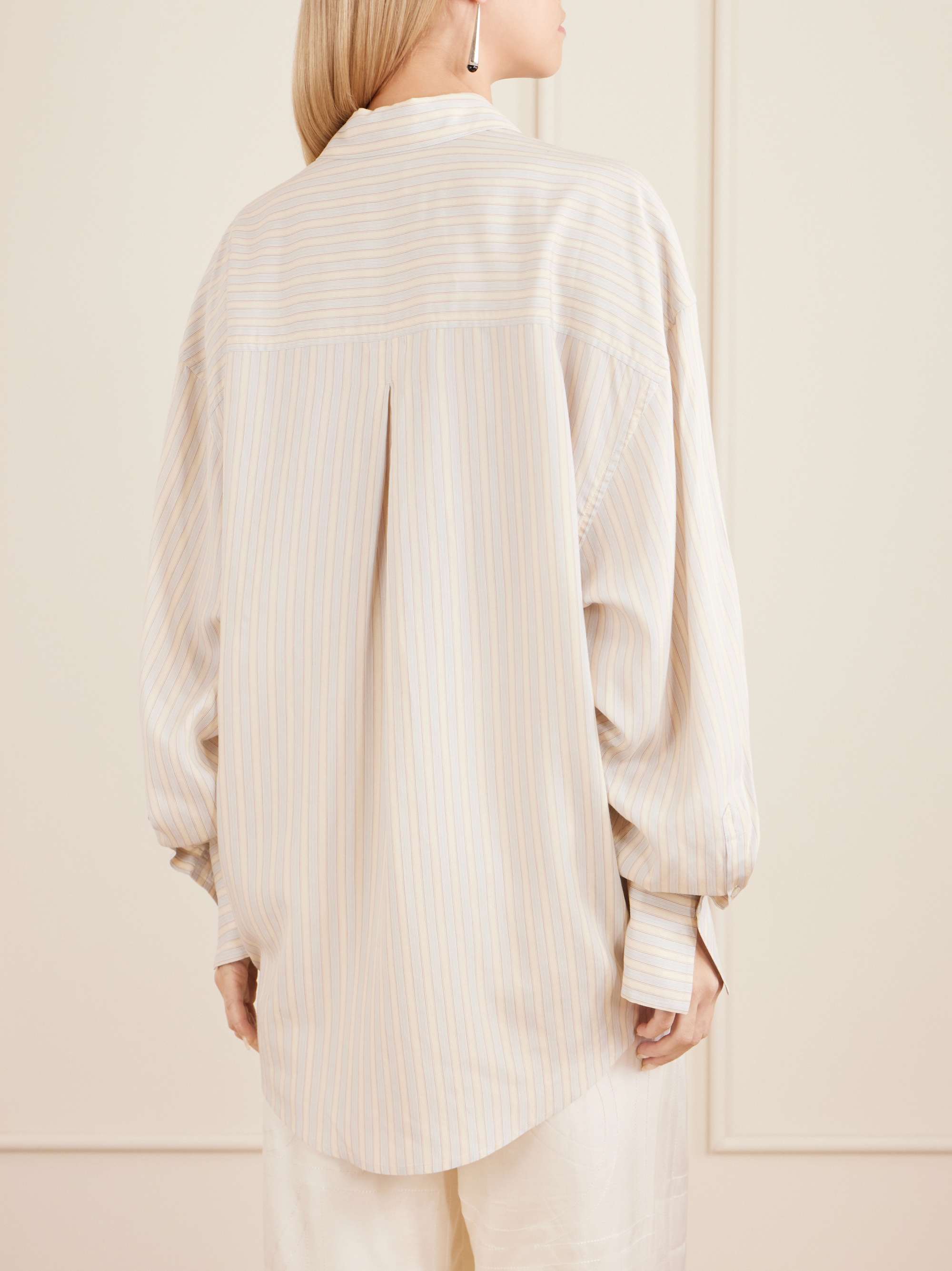 TOTEME Striped woven shirt | NET-A-PORTER