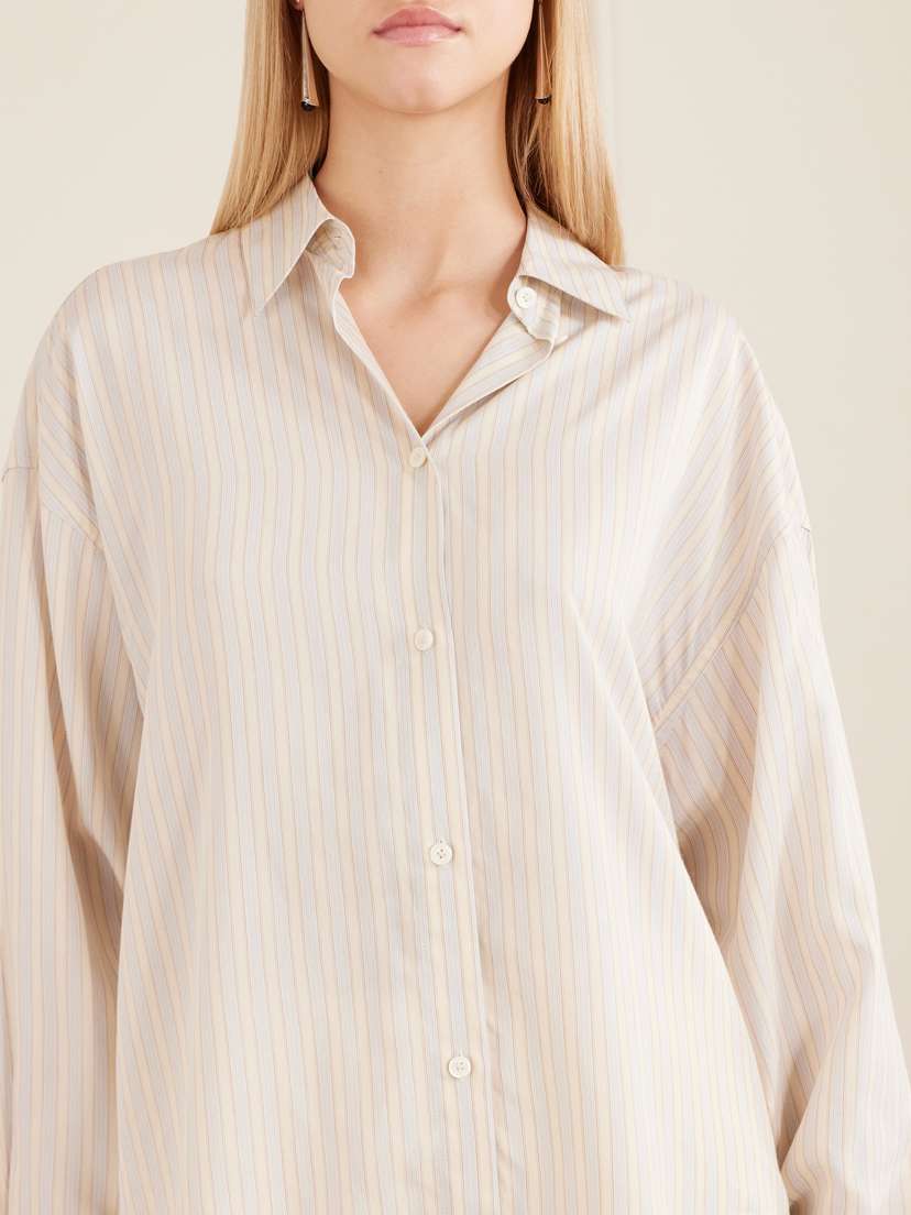 TOTEME Striped Woven Shirt | Thumbnail 5 TOTEME Striped Woven Shirt | Thumbnail 5