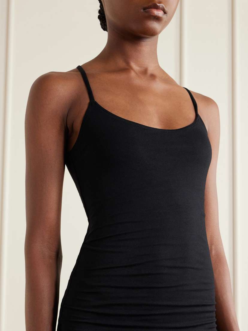 TOTEME Ruched Stretch-jersey Midi Dress | Thumbnail 4 TOTEME Ruched Stretch-jersey Midi Dress | Thumbnail 4