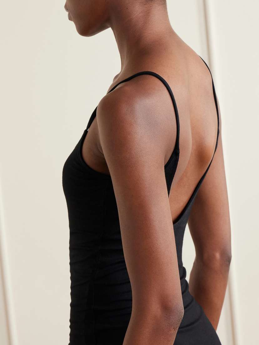 TOTEME Ruched Stretch-jersey Midi Dress | Thumbnail 5 TOTEME Ruched Stretch-jersey Midi Dress | Thumbnail 5