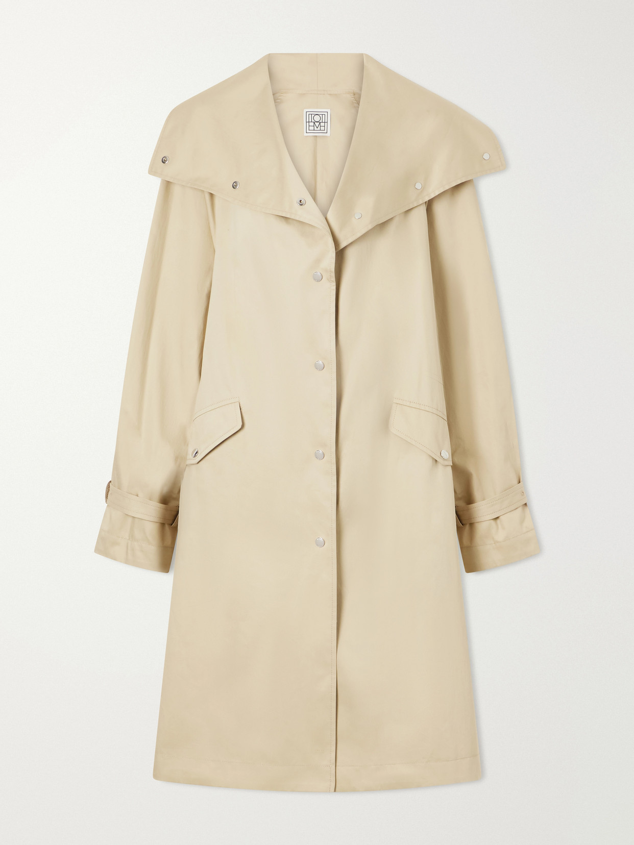 TOTEME - Oversized Cotton Trench Coat - Neutrals