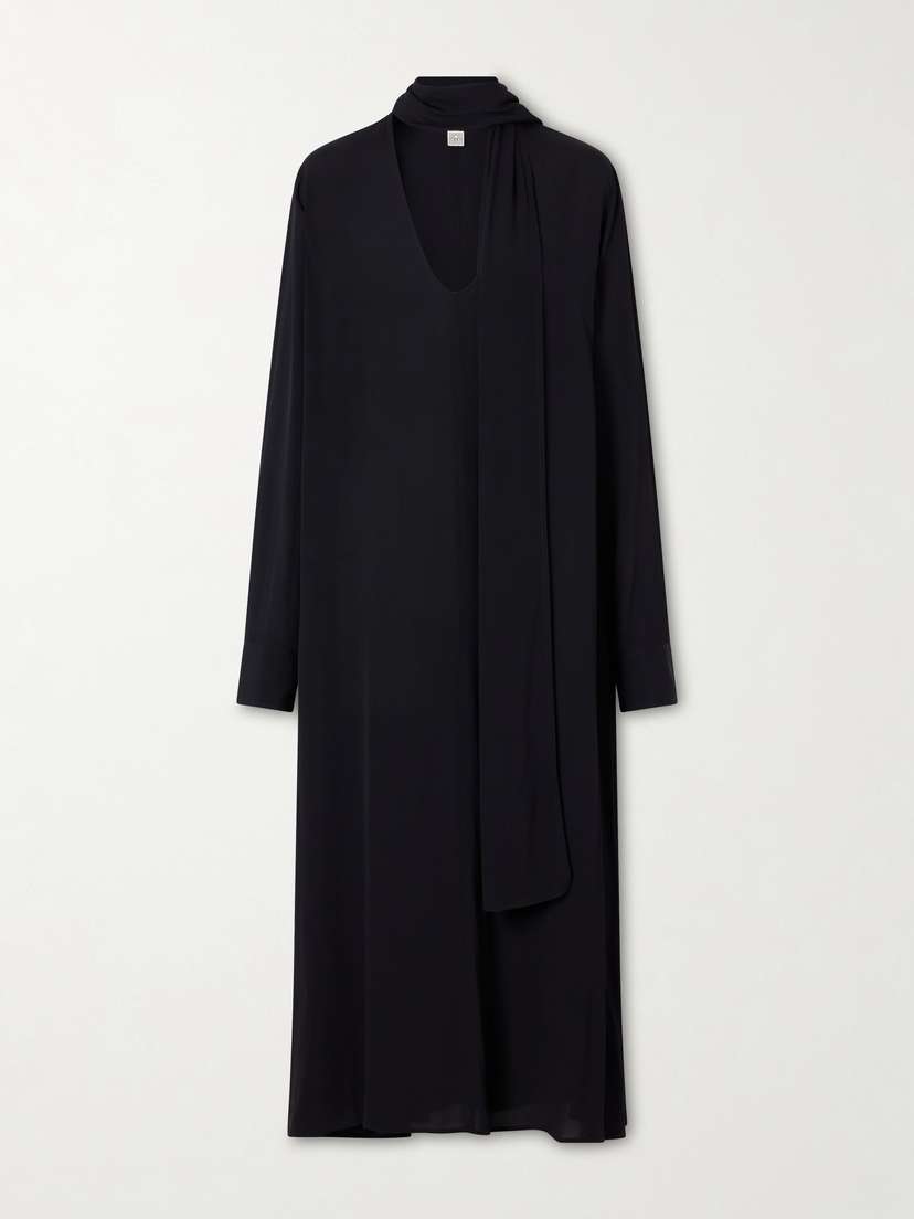 TOTEME Tie-detailed Woven Maxi Dress - Women's Clothing