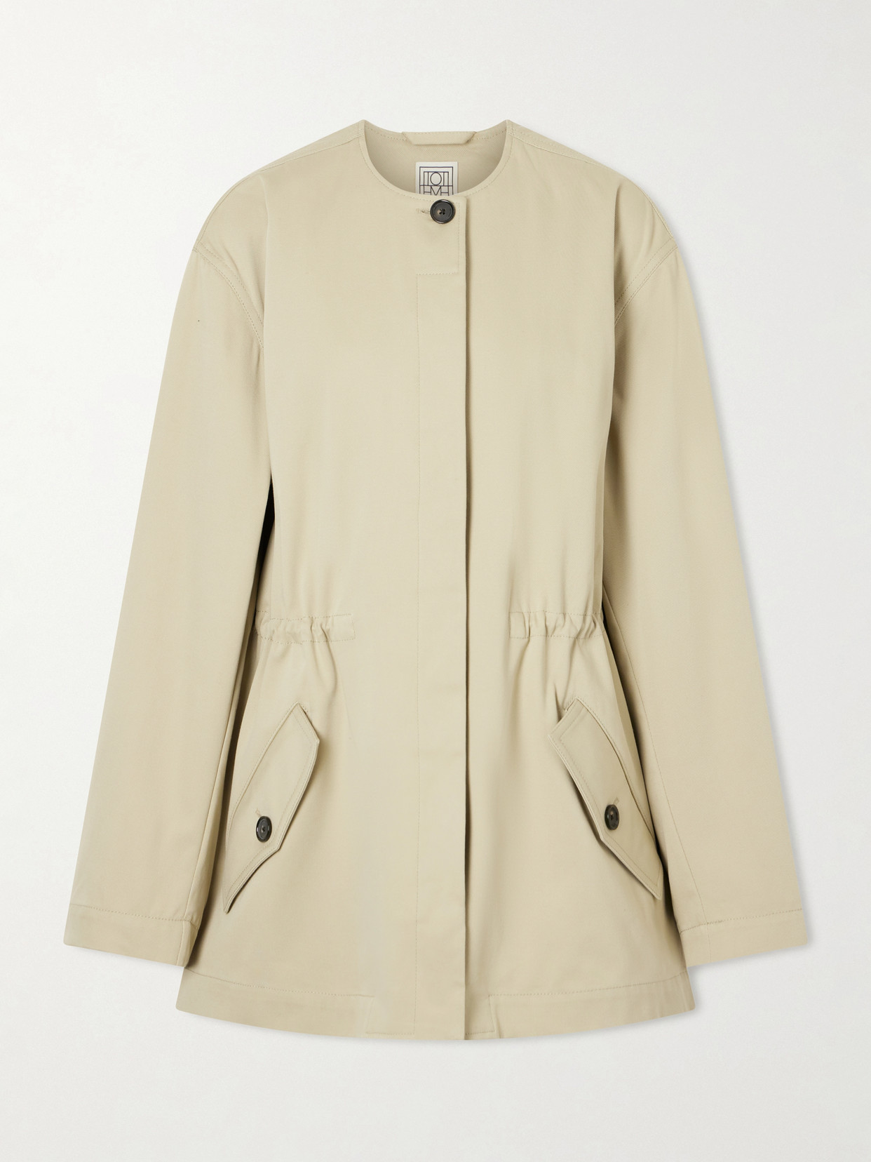 Totême Cotton-twill Jacket In Neutral