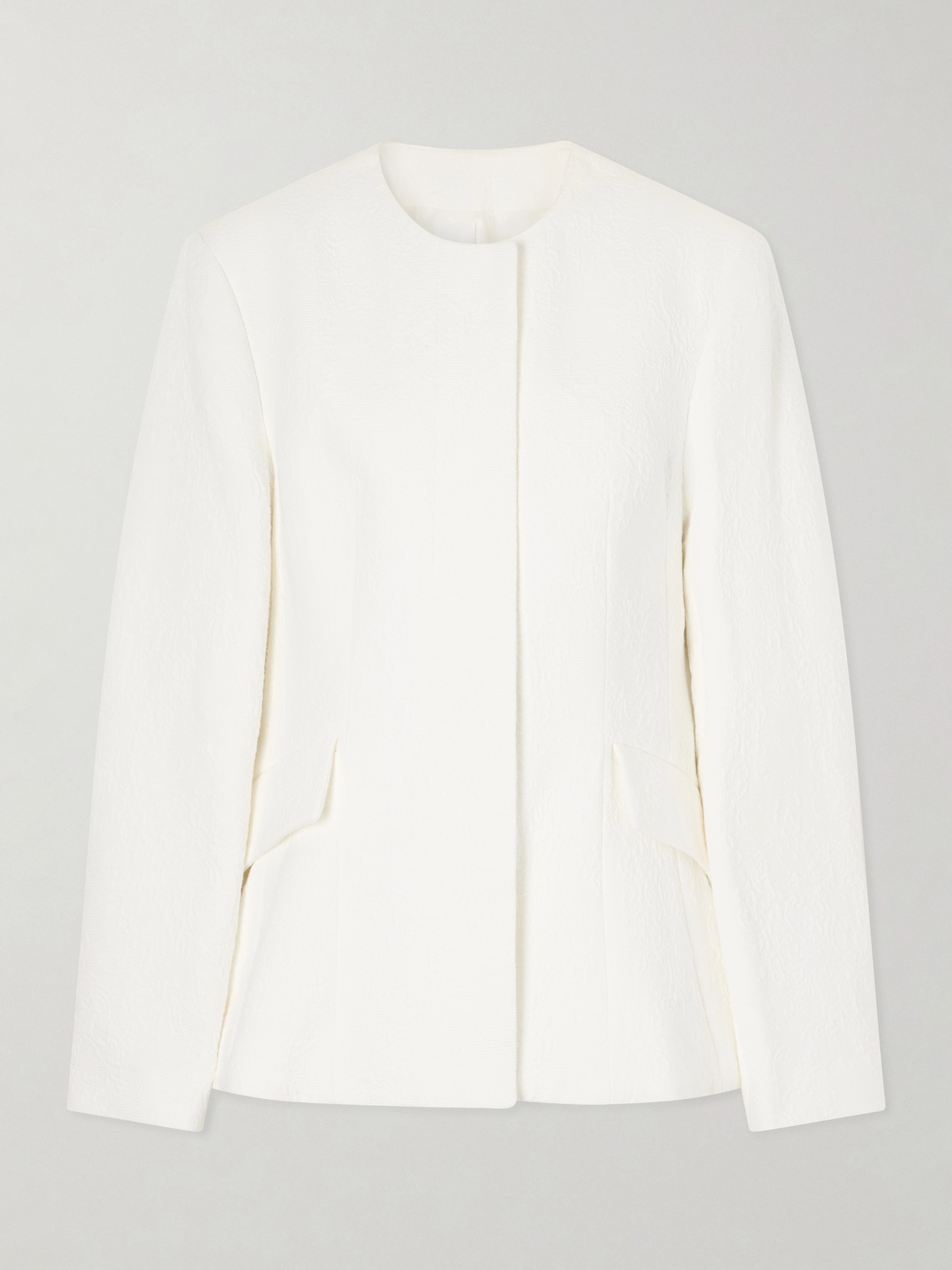 Totême Cotton-jacquard Jacket In White