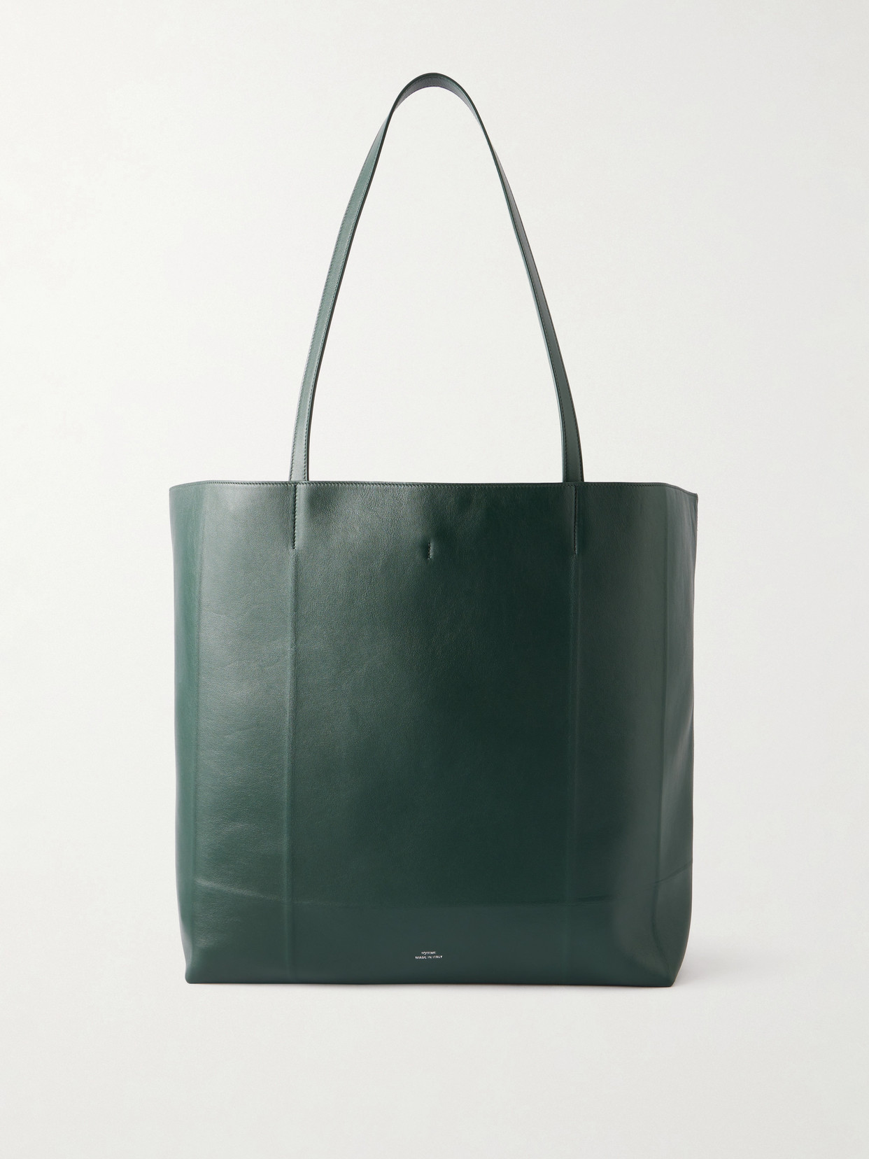 Totême Roam Leather Tote In Green