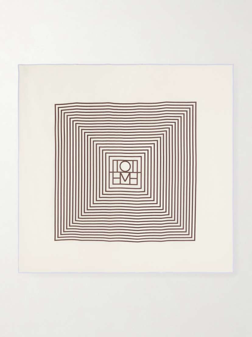 TOTEME Monogram Silk Scarf | Thumbnail 5 TOTEME Monogram Silk Scarf | Thumbnail 5