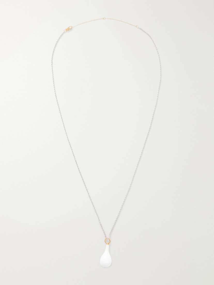TOTEME Drop Crystal-embellished Silver Necklace | Thumbnail 5 TOTEME Drop Crystal-embellished Silver Necklace | Thumbnail 5