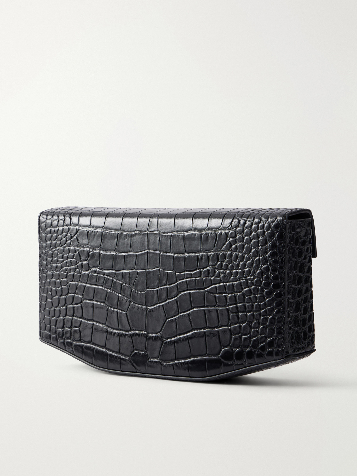 Clip Croc-Effect Shoulder Bag