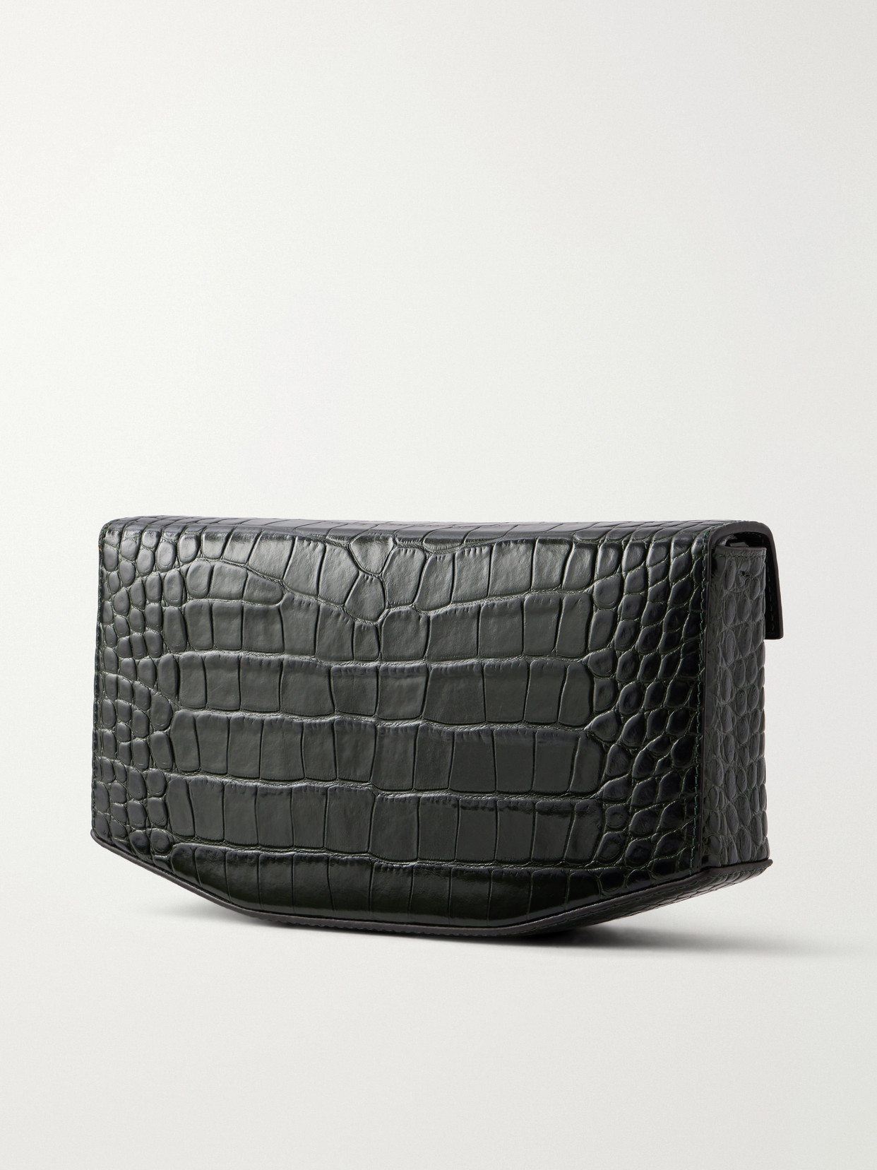 Clip Croc-Effect Shoulder Bag