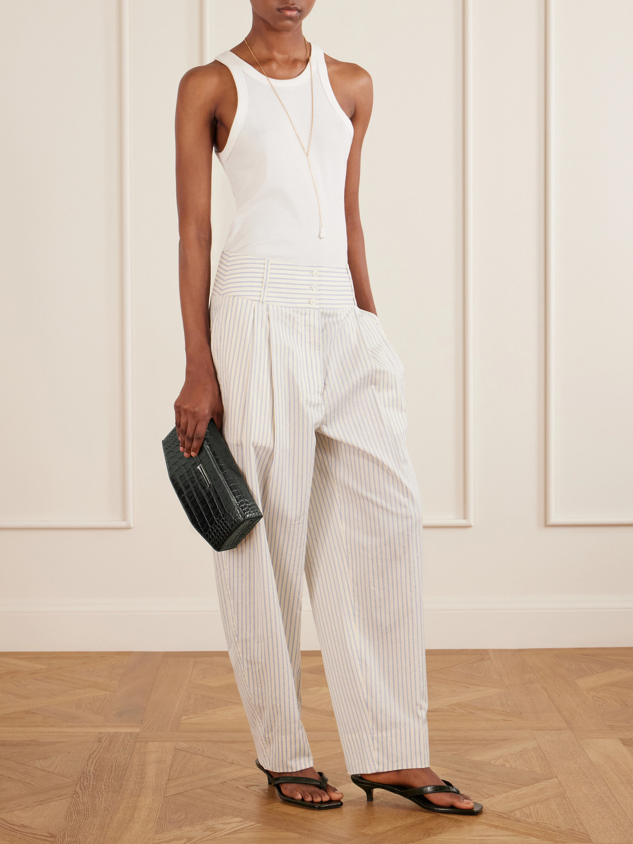 Clip Croc-Effect Shoulder Bag