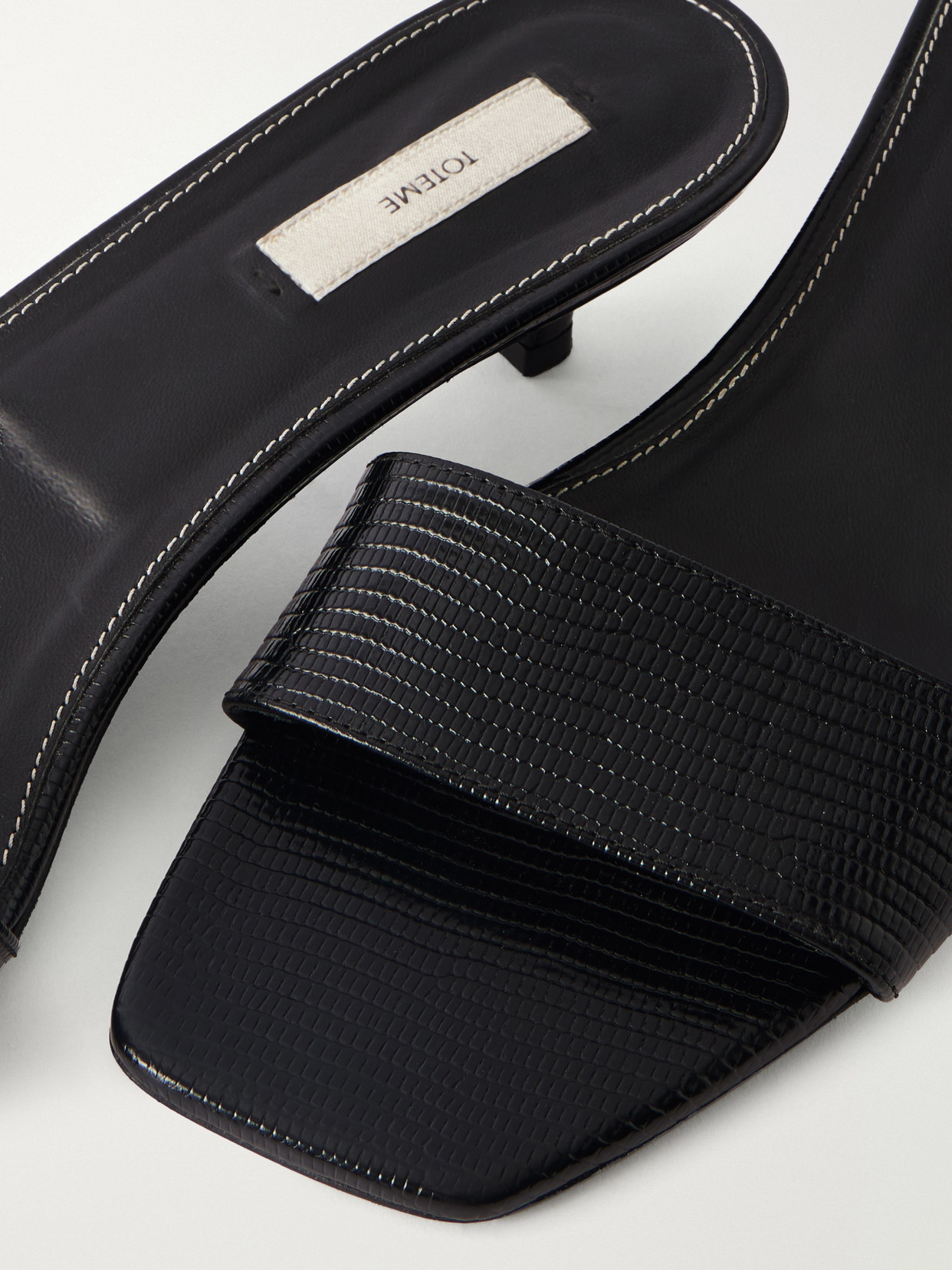Lizard-Effect Sandals