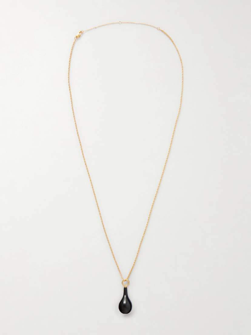 TOTEME Drop Gold-plated Onyx Necklace | Thumbnail 5 TOTEME Drop Gold-plated Onyx Necklace | Thumbnail 5