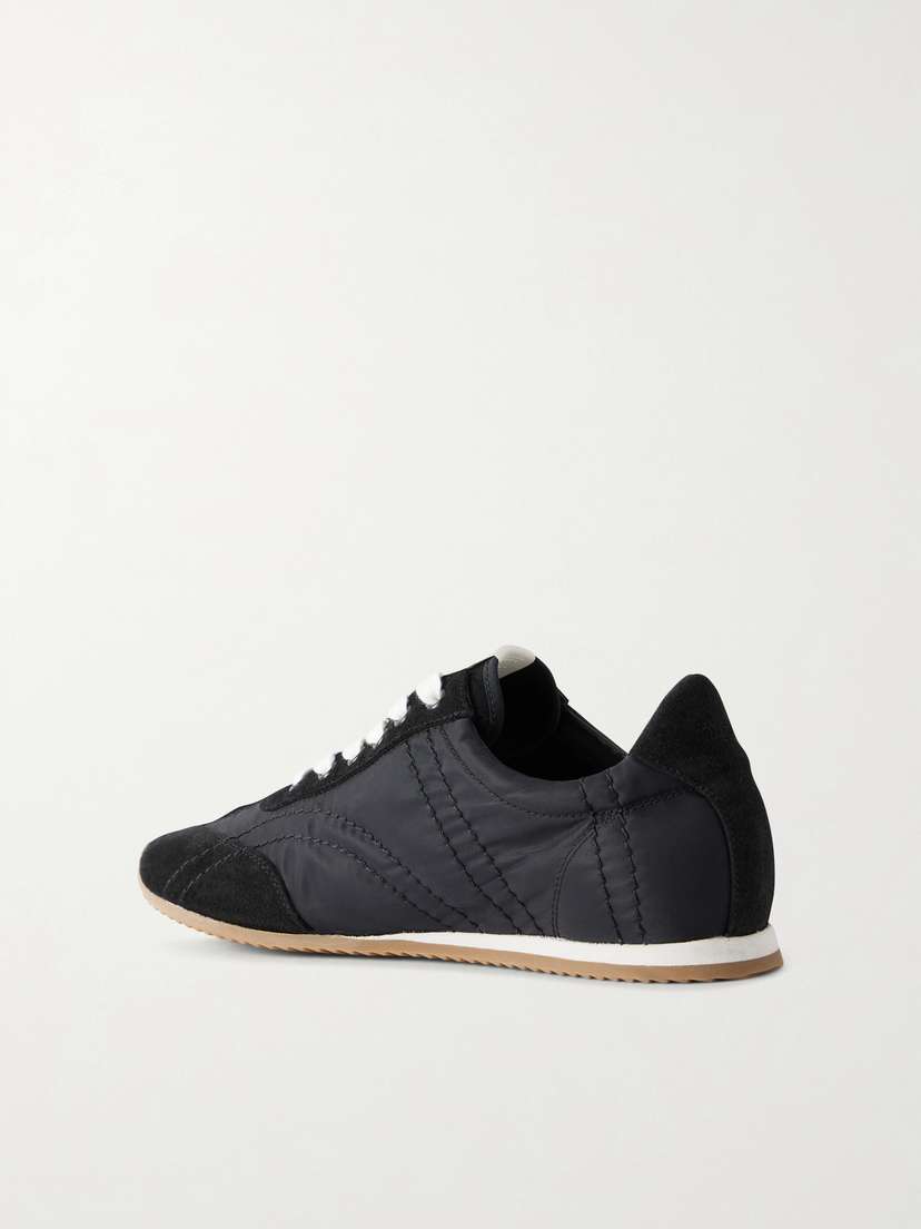 TOTEME Flex Suede-trimmed Shell Sneakers | Thumbnail 3 TOTEME Flex Suede-trimmed Shell Sneakers | Thumbnail 3
