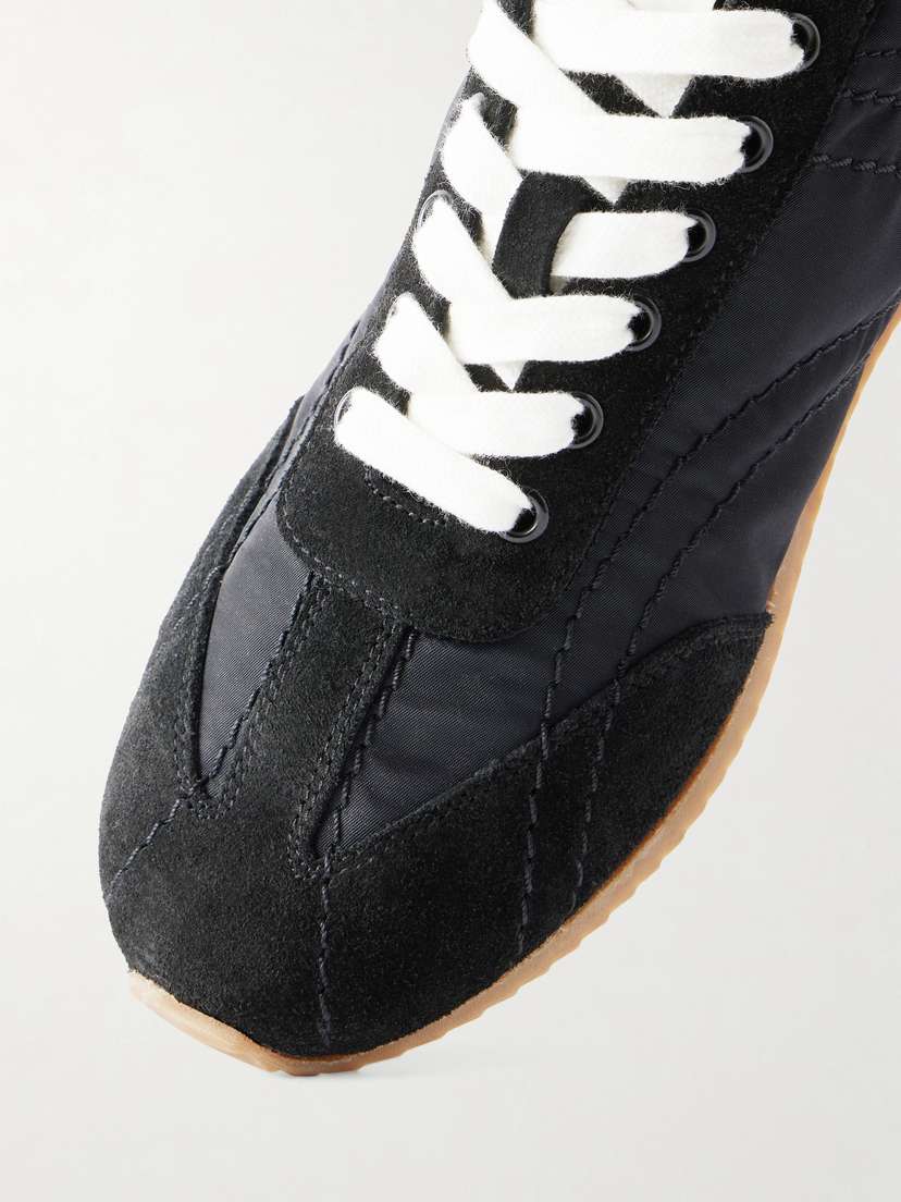 TOTEME Flex Suede-trimmed Shell Sneakers | Thumbnail 5 TOTEME Flex Suede-trimmed Shell Sneakers | Thumbnail 5