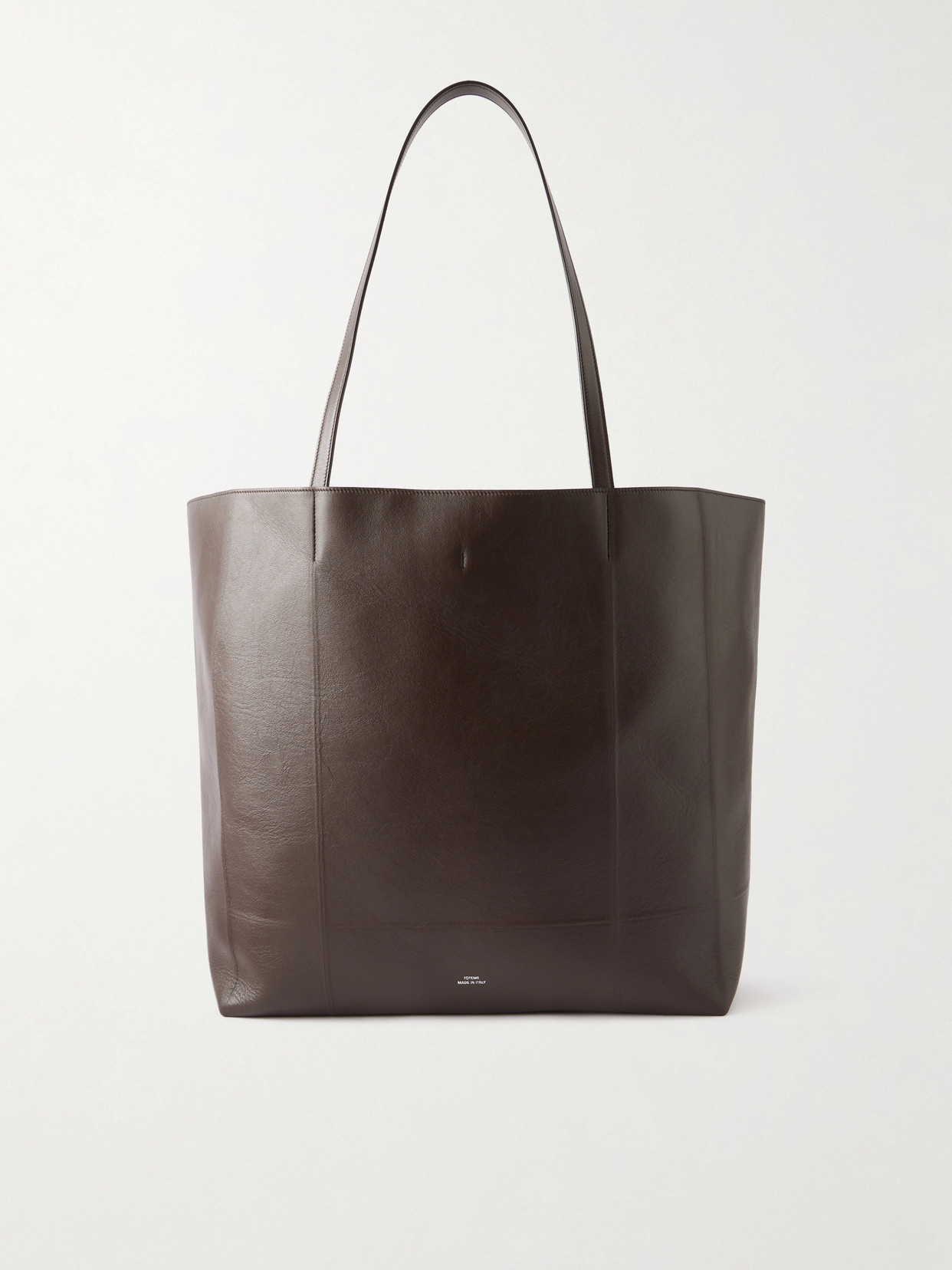 Totême Roam Leather Tote In Brown