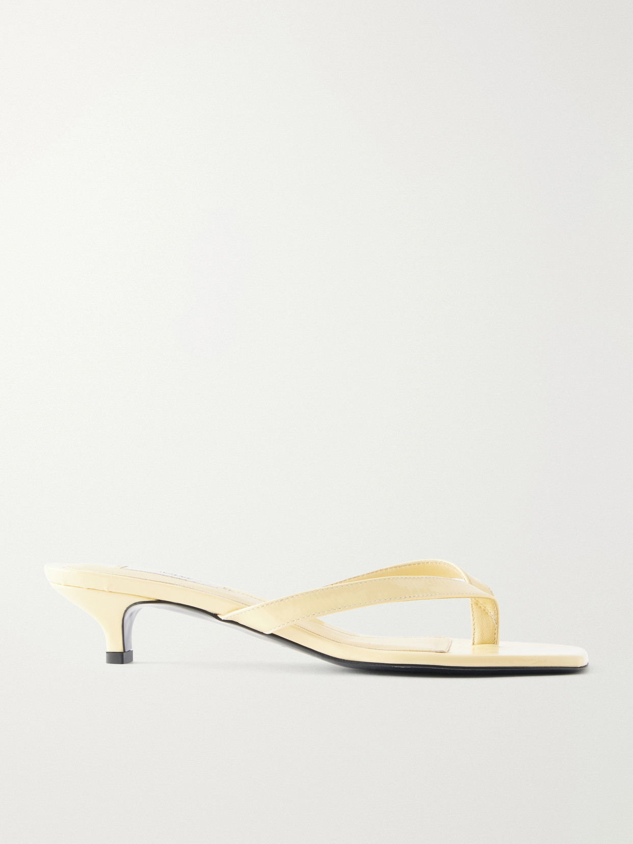 TOTEME - Naplack Leather Thong Sandals - Yellow