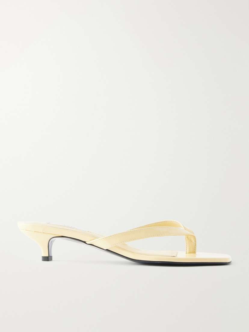 TOTEME Naplack Leather Thong Sandals