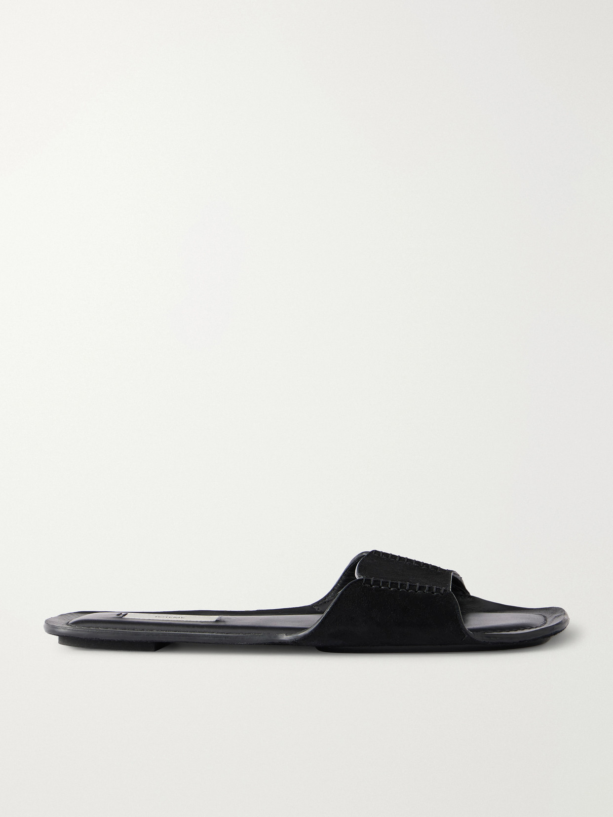 Totême Suede Slides In Black