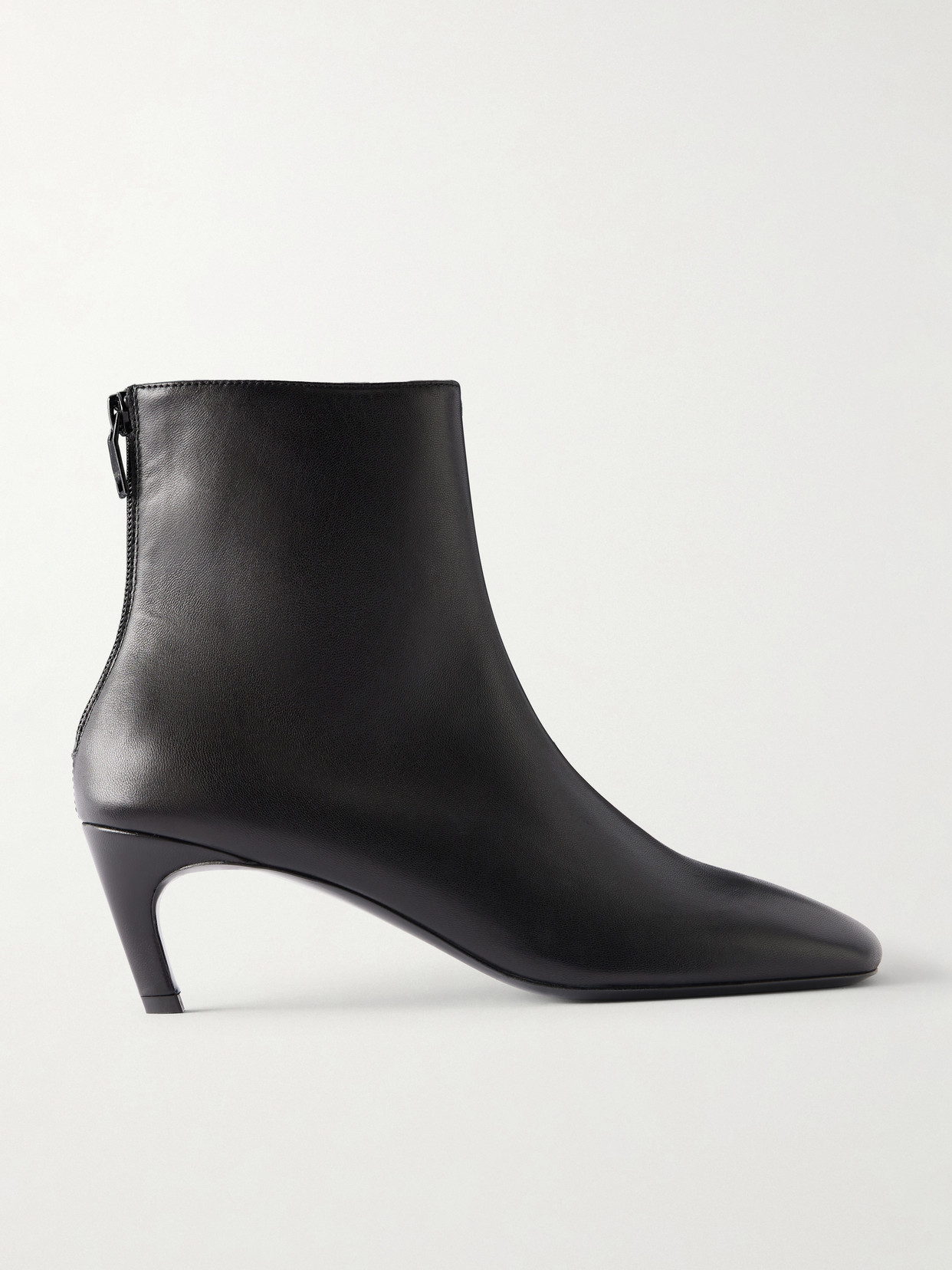 TOTEME - 60 Leather Ankle Boots - Black