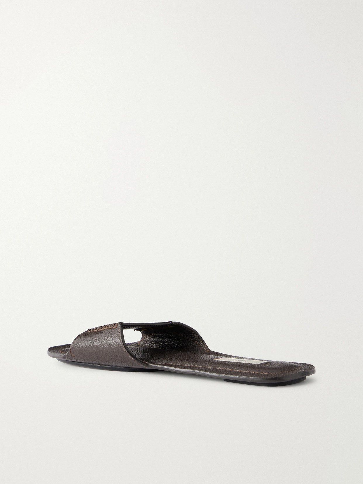 Textured-Leather Slides