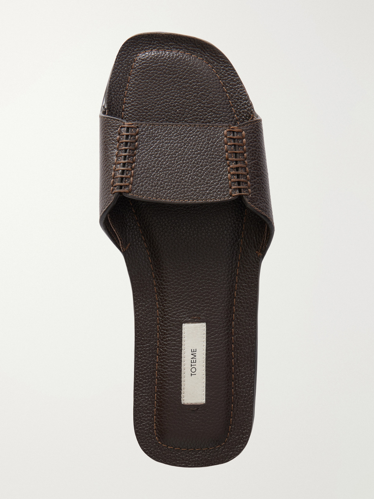 Textured-Leather Slides