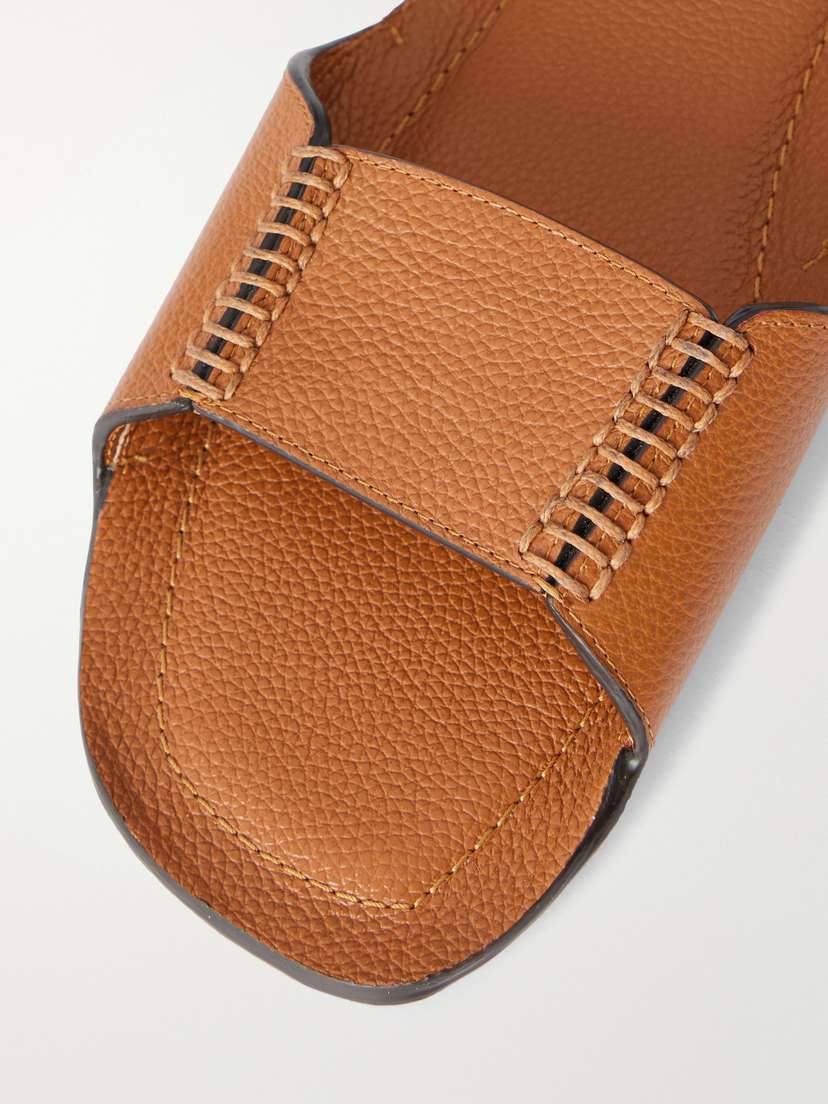 TOTEME Textured-leather Slides | Thumbnail 5