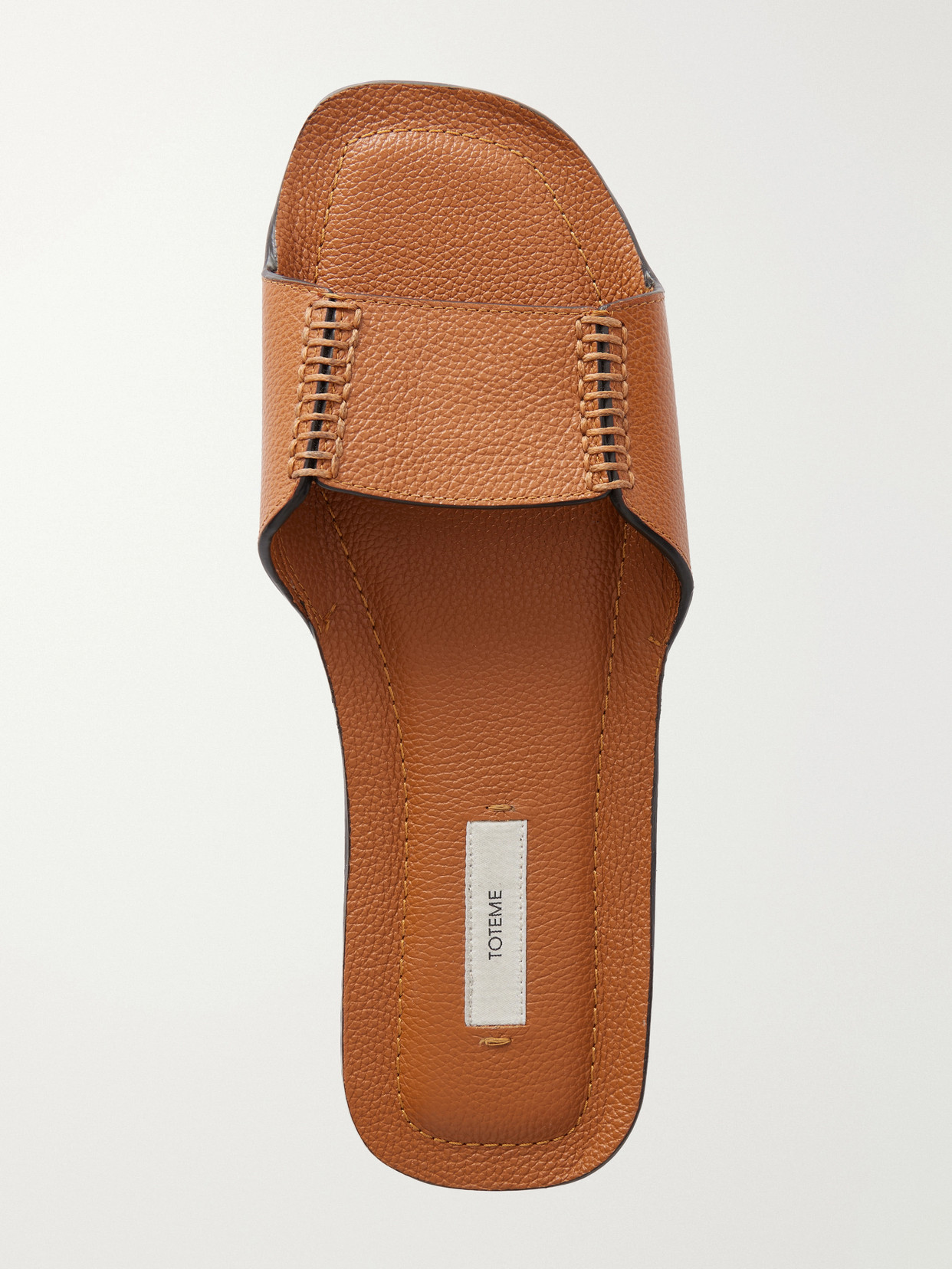 Textured-Leather Slides